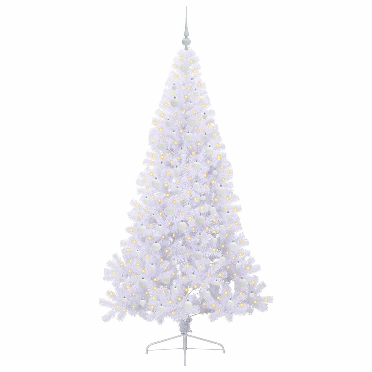 Kunstkerstboom met 300 LED Wit 210 cm PVC en staal is nu te koop bij PeponiXL, paradijselijk wonen!