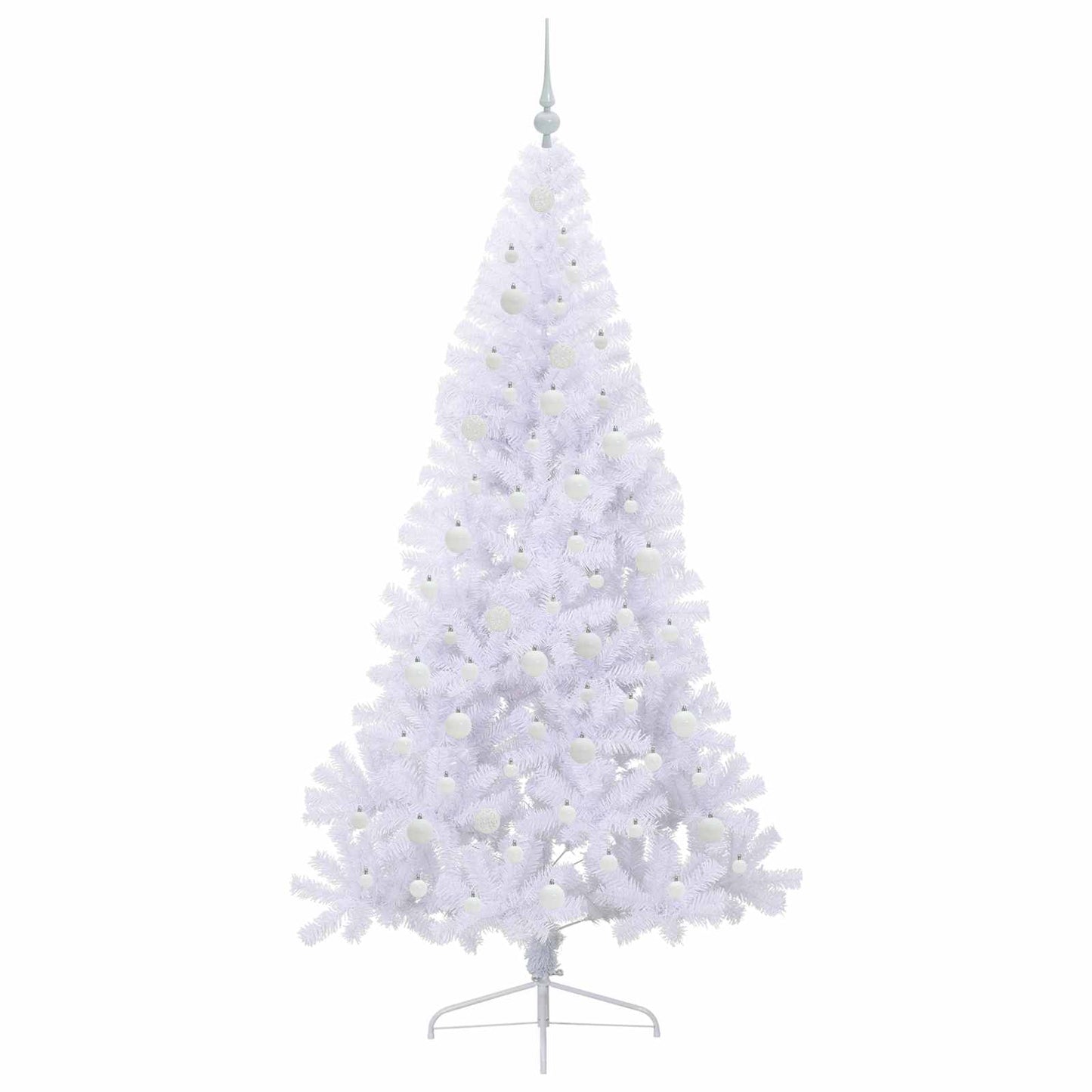 Kunstkerstboom met 300 LED Wit 210 cm PVC en staal is nu te koop bij PeponiXL, paradijselijk wonen!