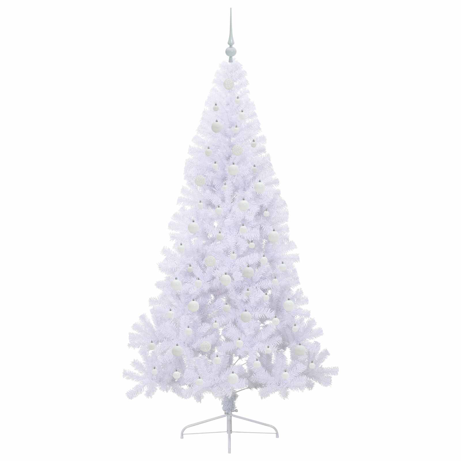 Kunstkerstboom met 300 LED Wit 210 cm PVC en staal is nu te koop bij PeponiXL, paradijselijk wonen!