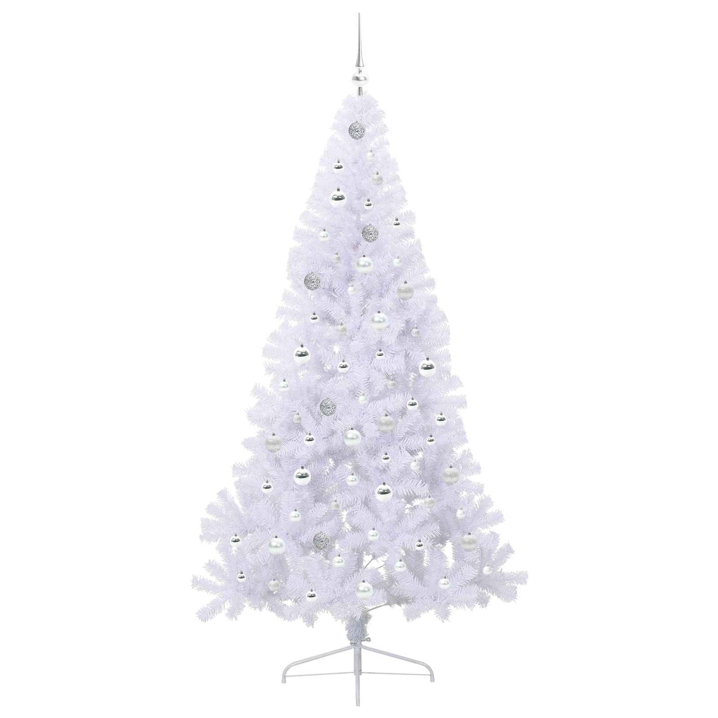 Kunstkerstboom met 300 LED Wit 210 cm PVC en staal is nu te koop bij PeponiXL, paradijselijk wonen!