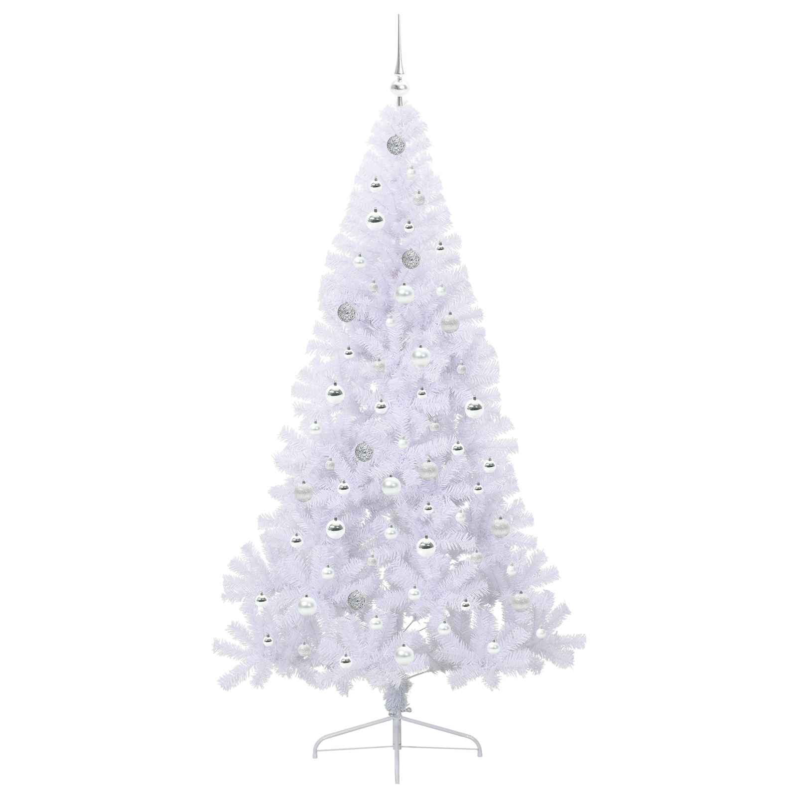Kunstkerstboom met 300 LED Wit 210 cm PVC en staal is nu te koop bij PeponiXL, paradijselijk wonen!