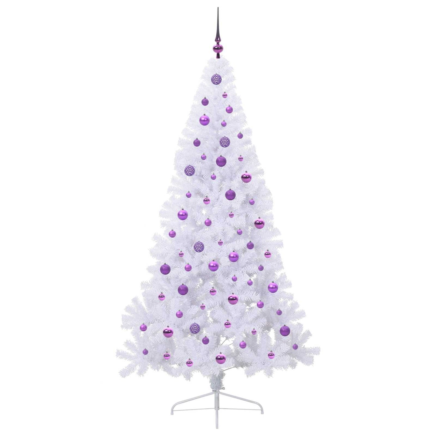 Kunstkerstboom met 300 LED Wit 210 cm PVC en staal is nu te koop bij PeponiXL, paradijselijk wonen!