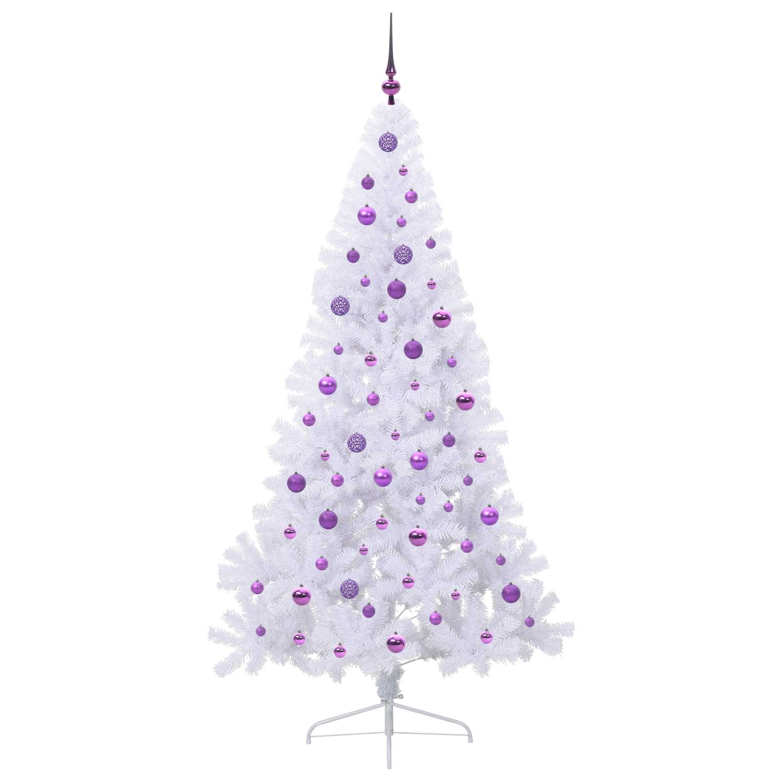 Kunstkerstboom met 300 LED Wit 210 cm PVC en staal is nu te koop bij PeponiXL, paradijselijk wonen!