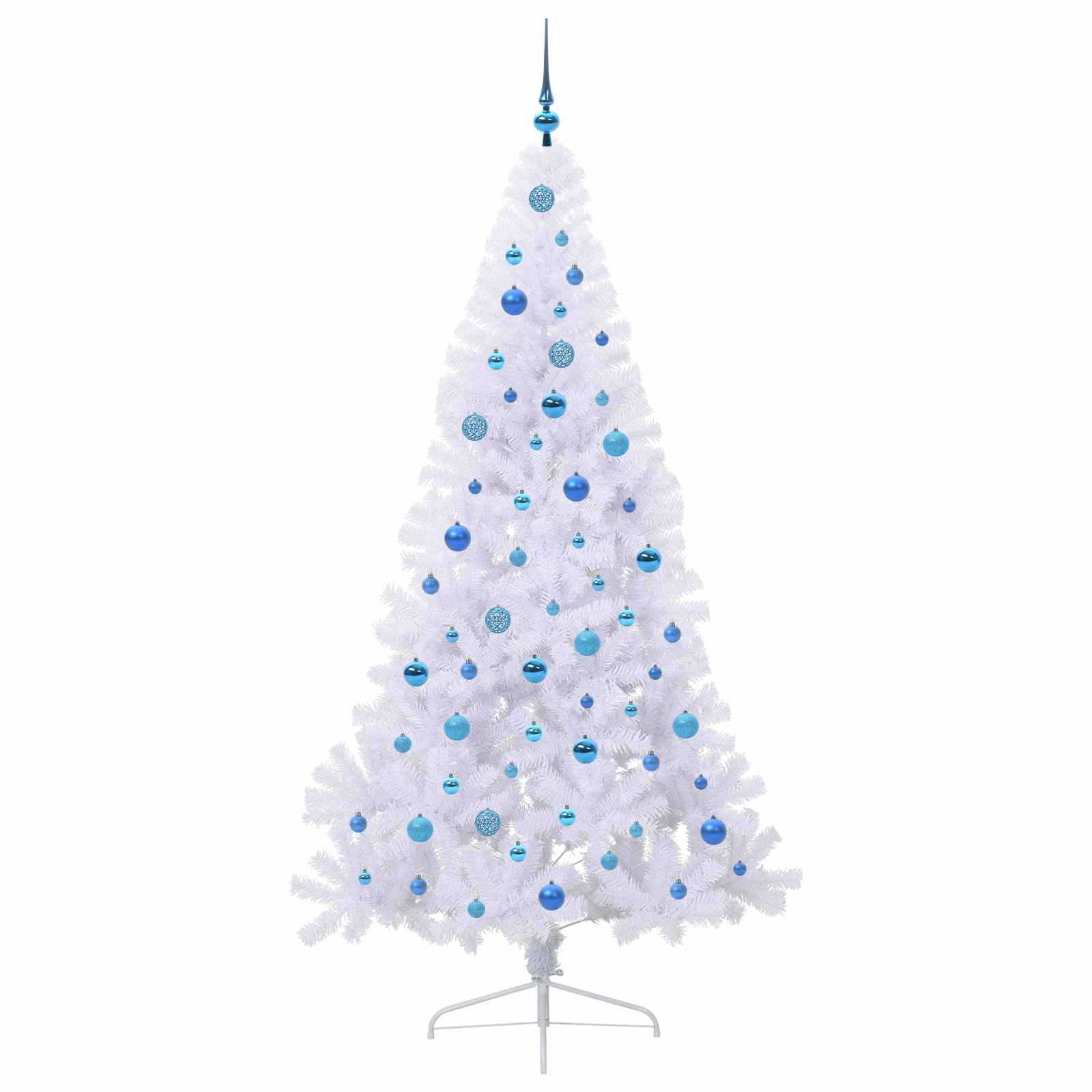 Kunstkerstboom met 300 LED Wit 210 cm PVC en staal is nu te koop bij PeponiXL, paradijselijk wonen!