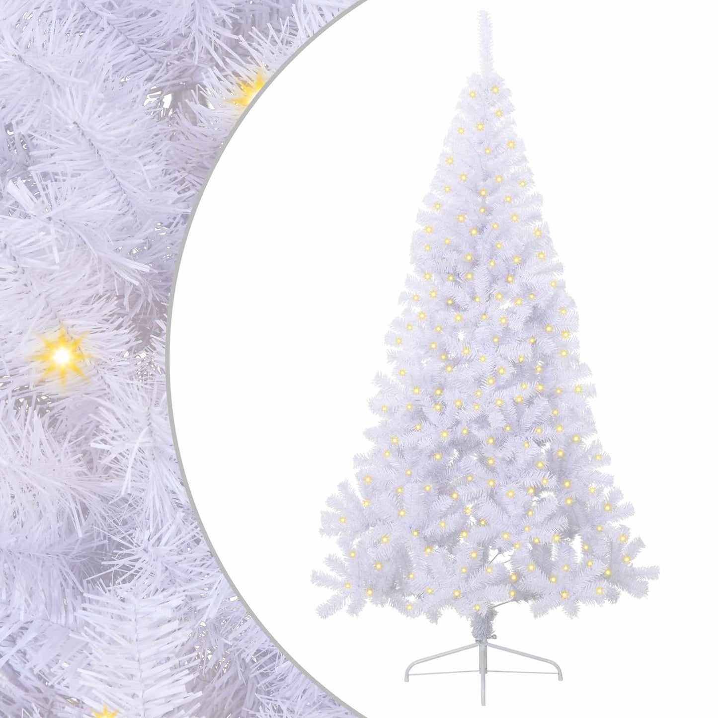 Kunstkerstboom met 300 LED Wit 240 cm PVC en staal is nu te koop bij PeponiXL, paradijselijk wonen!