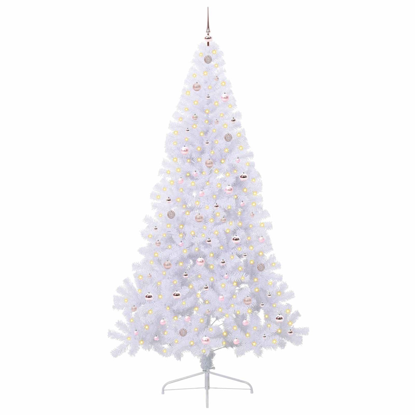 Kunstkerstboom met 300 LED Wit 240 cm PVC en staal is nu te koop bij PeponiXL, paradijselijk wonen!