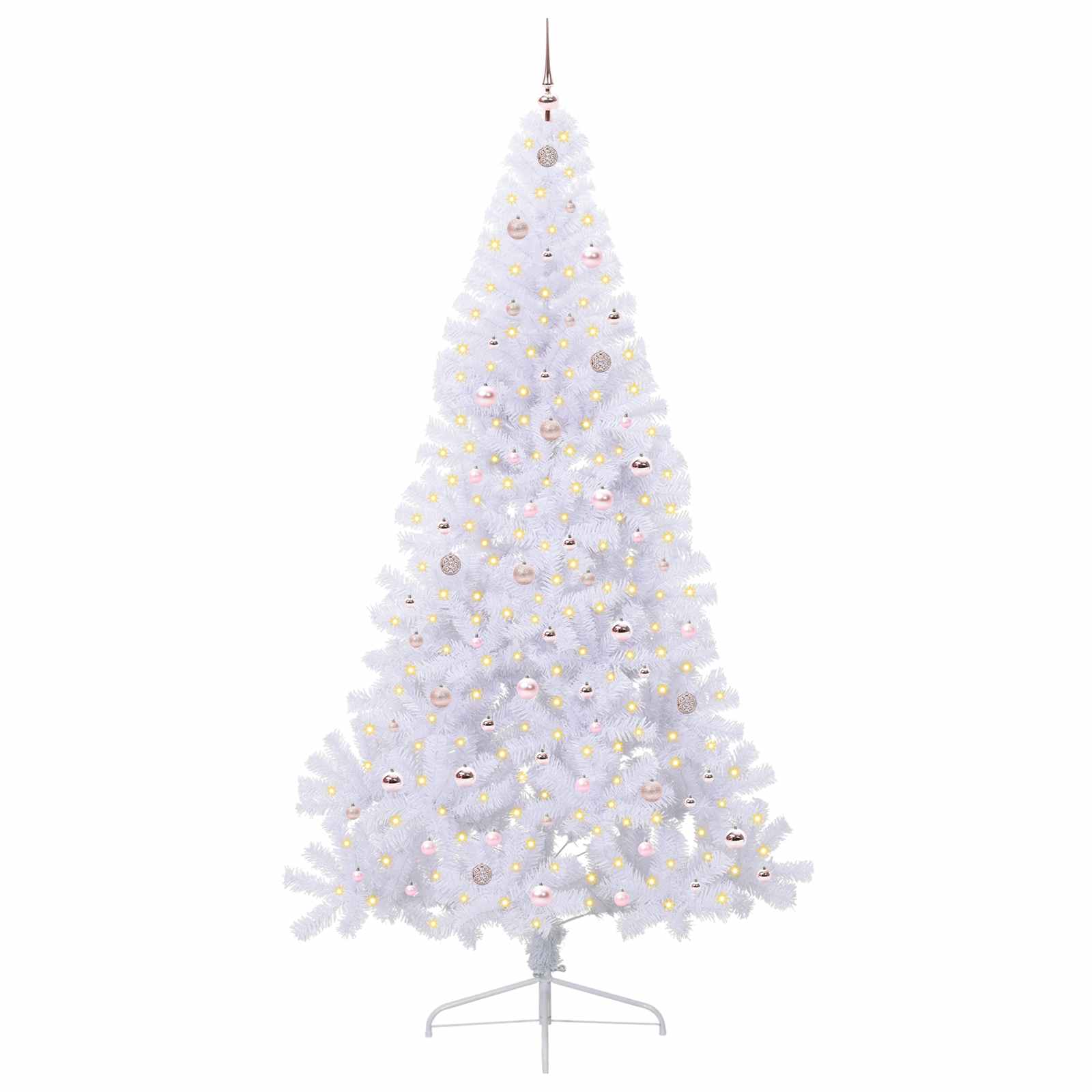 Kunstkerstboom met 300 LED Wit 240 cm PVC en staal is nu te koop bij PeponiXL, paradijselijk wonen!