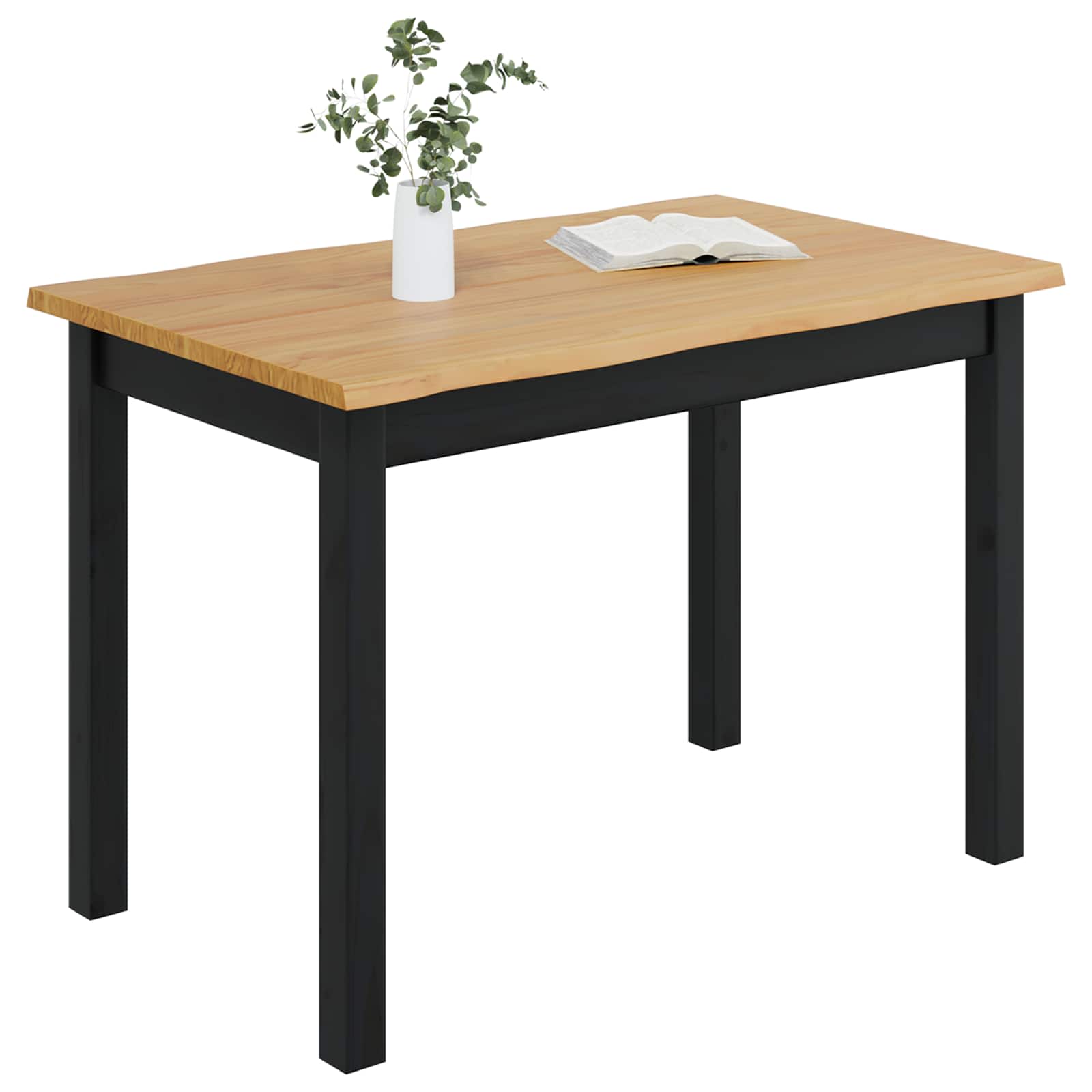 Eettafel EKAI Zwart 112 x 70 x 76,5 cm Massief grenenhout is nu te koop bij PeponiXL, paradijselijk wonen!