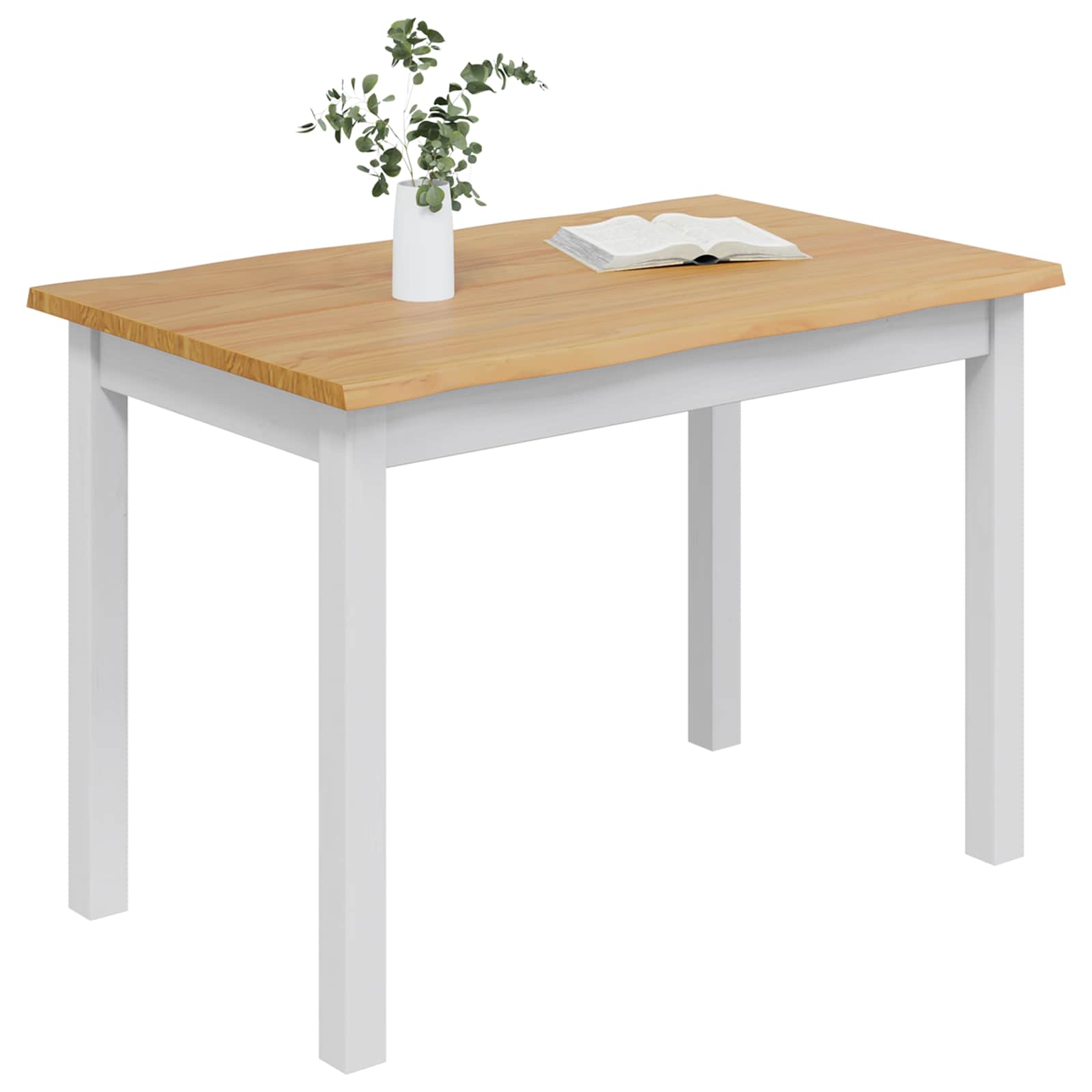 Eettafel EKAI Wit 112 x 70 x 76,5 cm Massief grenenhout is nu te koop bij PeponiXL, paradijselijk wonen!