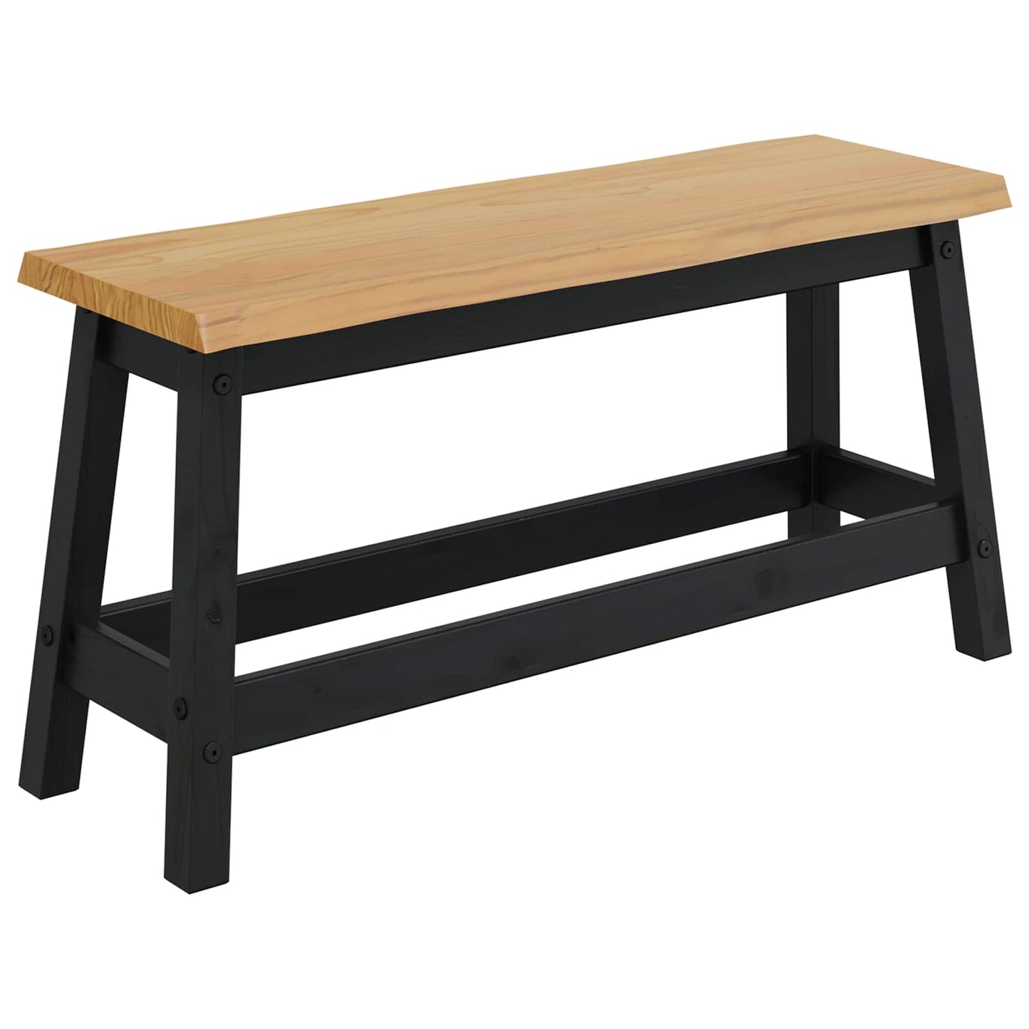 Eetbank EKAI Zwart 91,5 x 29 x 45,5 cm Massief grenenhout is nu te koop bij PeponiXL, paradijselijk wonen!
