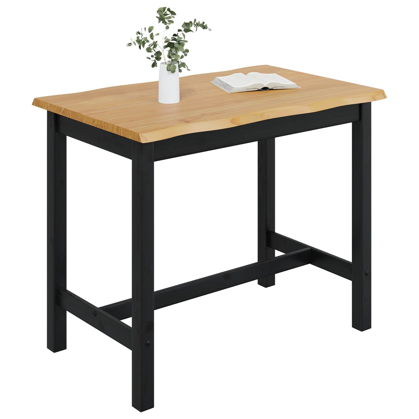 Hoge bartafel EKAI Zwart 112 x 70 x 91 cm Massief grenenhout is nu te koop bij PeponiXL, paradijselijk wonen!