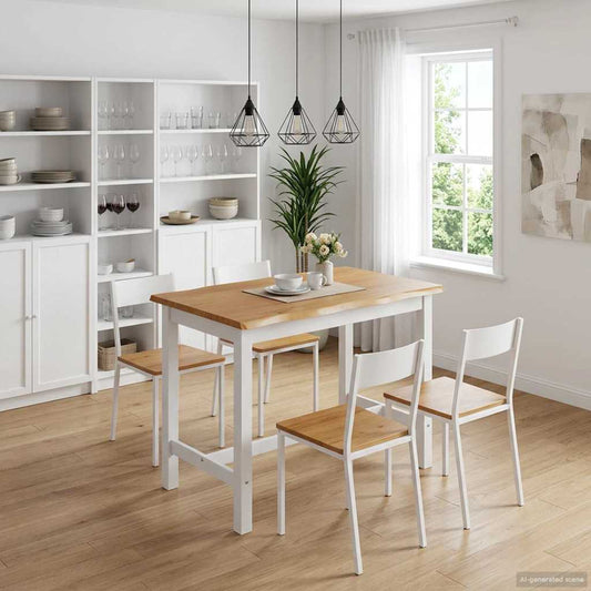 Hoge bartafel EKAI Wit 112 x 70 x 91 cm Massief grenenhout is nu te koop bij PeponiXL, paradijselijk wonen!