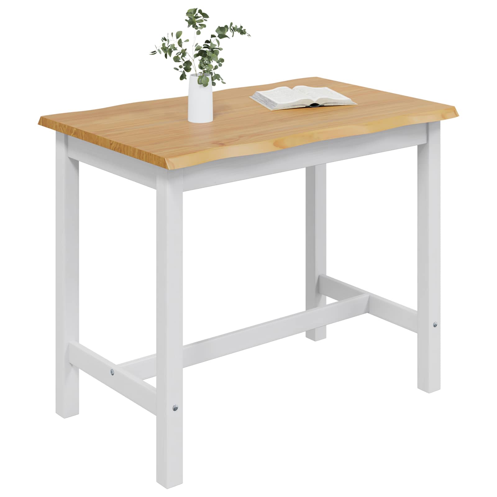 Hoge bartafel EKAI Wit 112 x 70 x 91 cm Massief grenenhout is nu te koop bij PeponiXL, paradijselijk wonen!