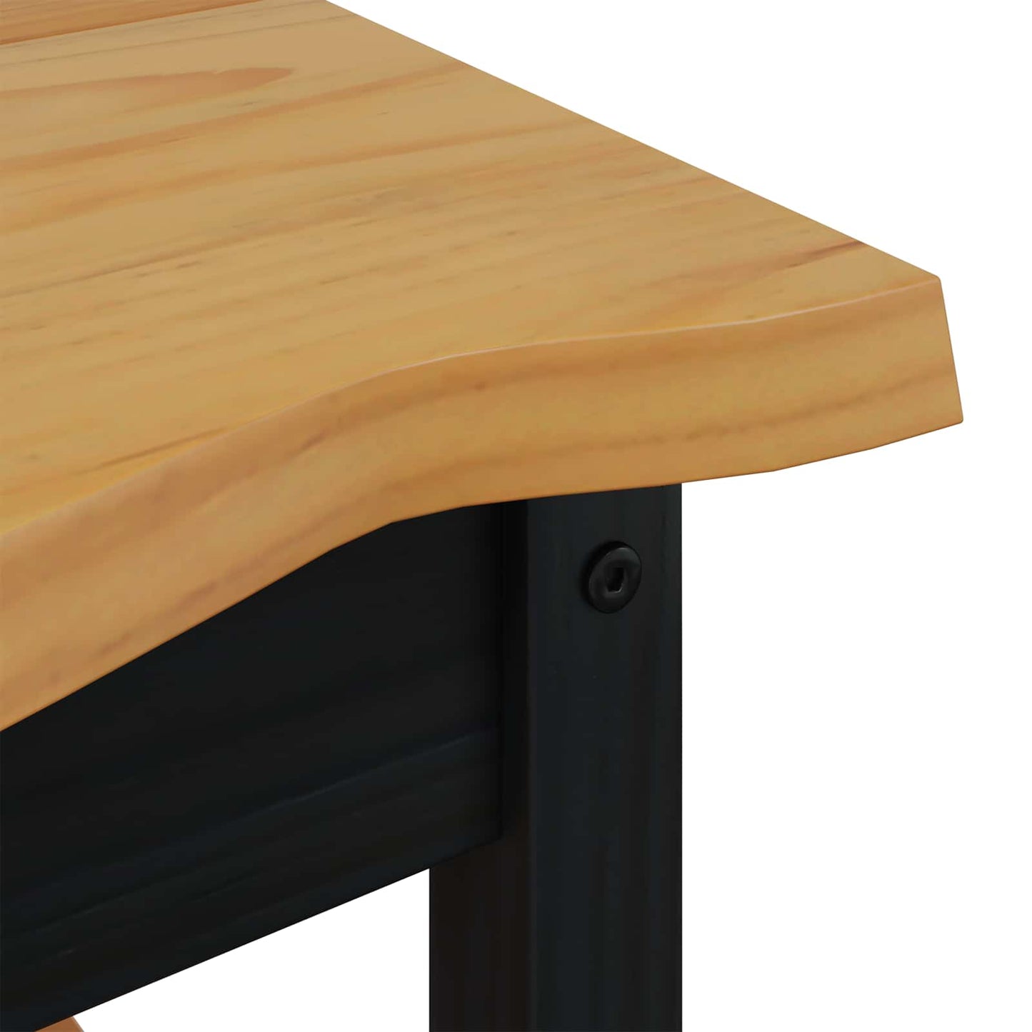 Bijzettafel EKAI Zwart 50 x 50 x 45,5 cm Massief grenenhout is nu te koop bij PeponiXL, paradijselijk wonen!