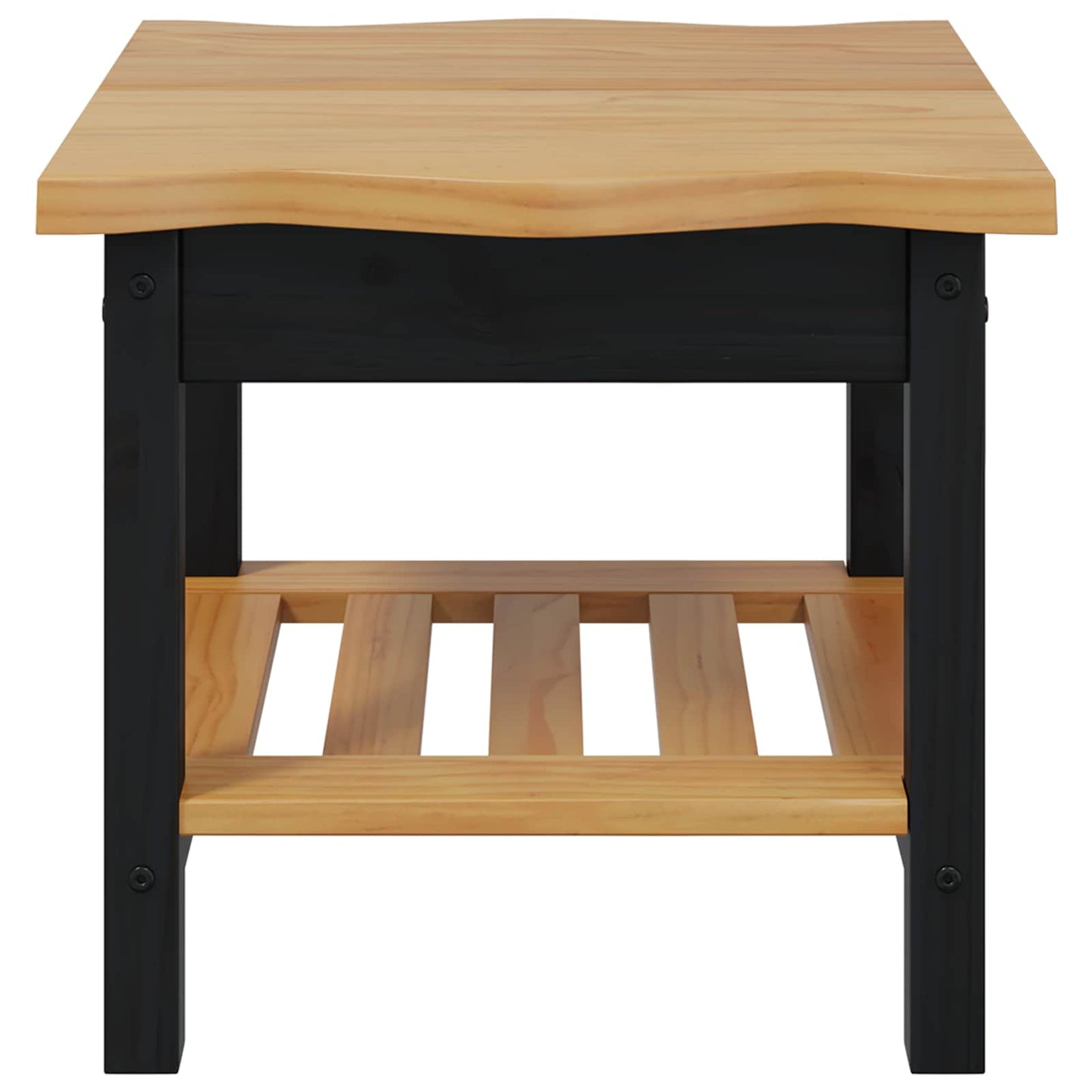 Bijzettafel EKAI Zwart 50 x 50 x 45,5 cm Massief grenenhout is nu te koop bij PeponiXL, paradijselijk wonen!