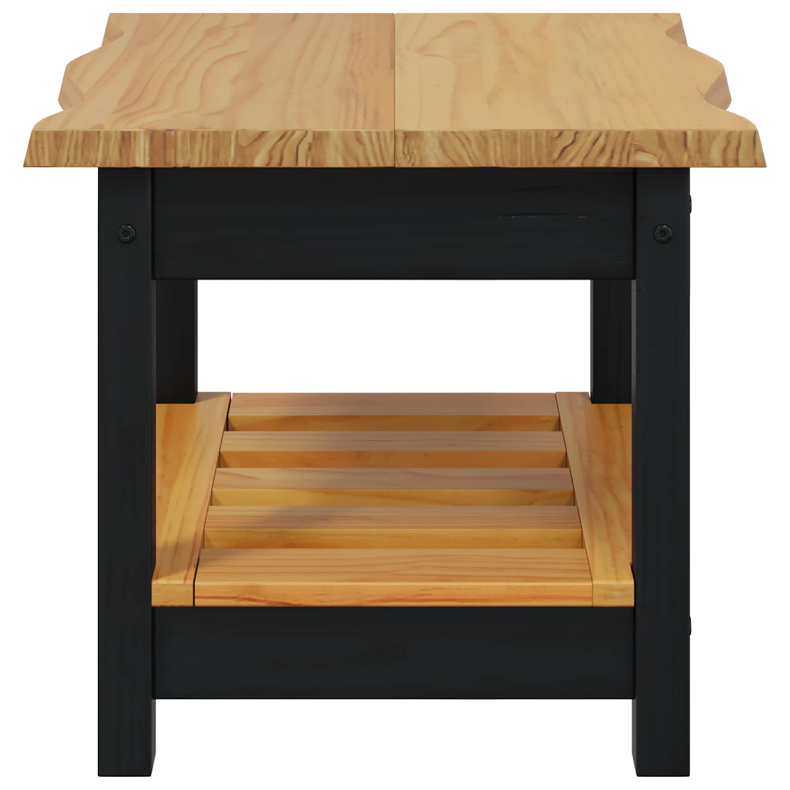 Bijzettafel EKAI Zwart 50 x 50 x 45,5 cm Massief grenenhout is nu te koop bij PeponiXL, paradijselijk wonen!