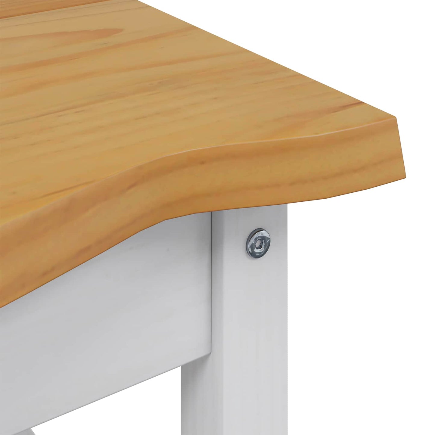 Bijzettafel EKAI Wit 50 x 50 x 45,5 cm Massief grenenhout is nu te koop bij PeponiXL, paradijselijk wonen!
