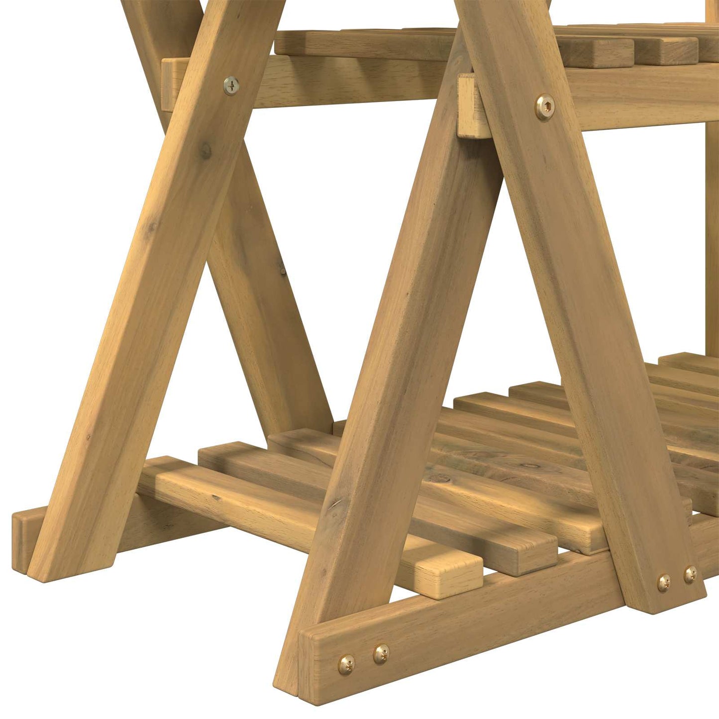 Plantenstandaard Wit 95 x 25 x 101,5 cm Massief Acaciahout
