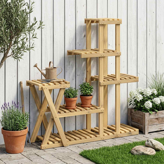Plantenstandaard Wit 95 x 25 x 101,5 cm Massief Acaciahout is nu te koop bij PeponiXL, paradijselijk wonen!