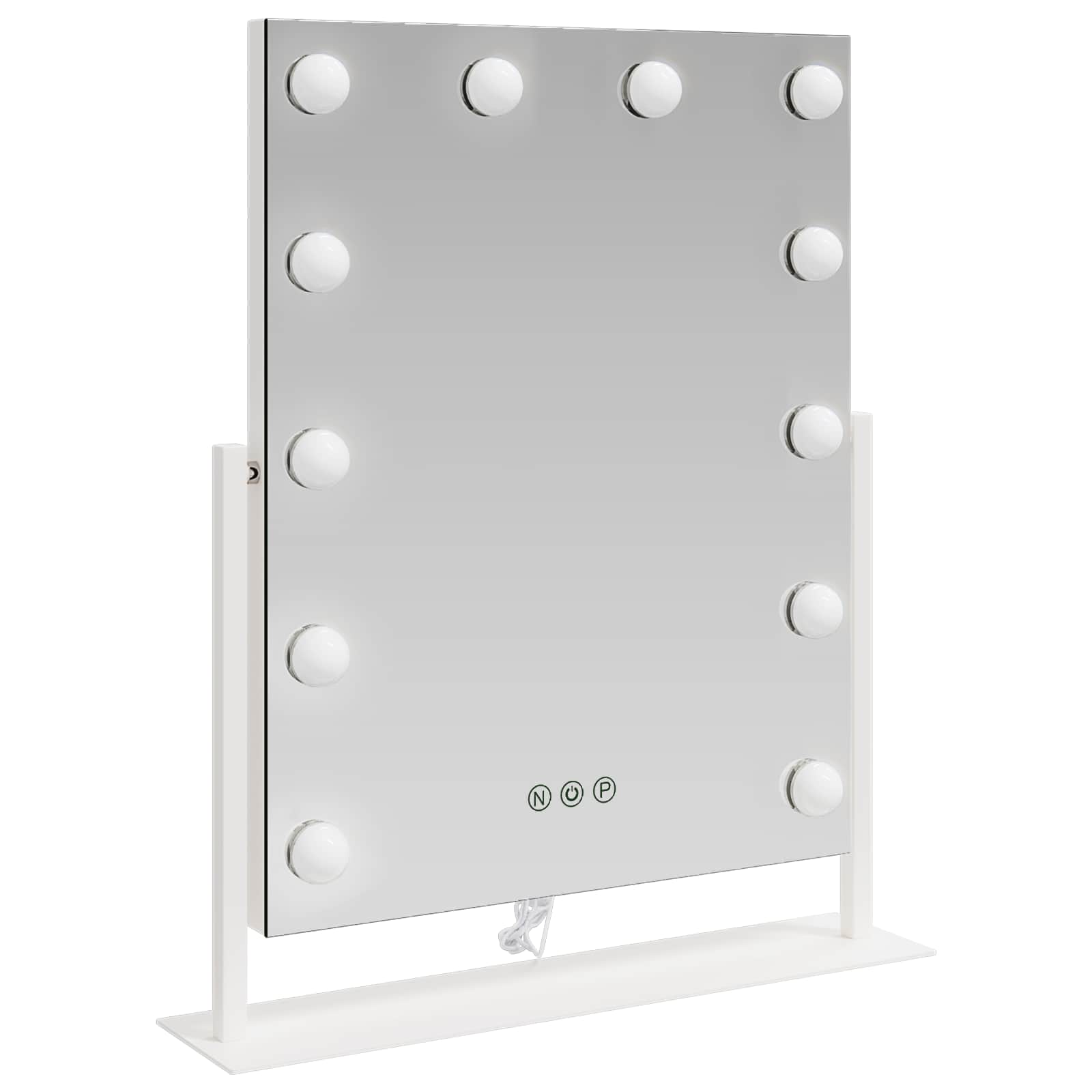 LED Make-up Spiegel Wit 44 x 10 x 53 cm Glas en Staal is nu te koop bij PeponiXL, paradijselijk wonen!