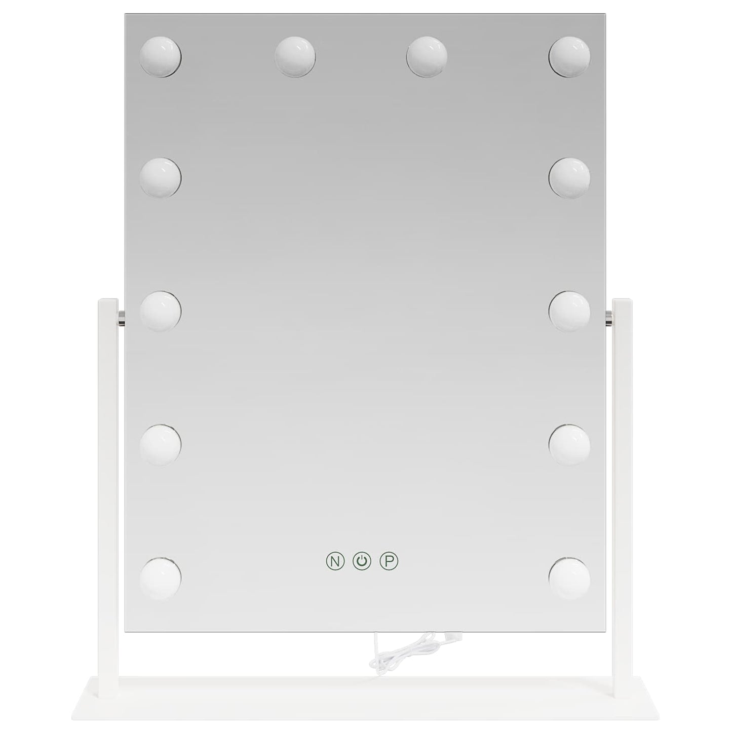 LED Make-up Spiegel Wit 44 x 10 x 53 cm Glas en Staal is nu te koop bij PeponiXL, paradijselijk wonen!