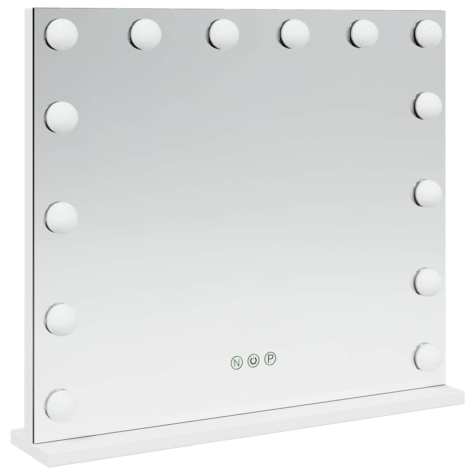 LED Make-up Spiegel Wit 50 x 10 x 44 cm Glas en Staal is nu te koop bij PeponiXL, paradijselijk wonen!