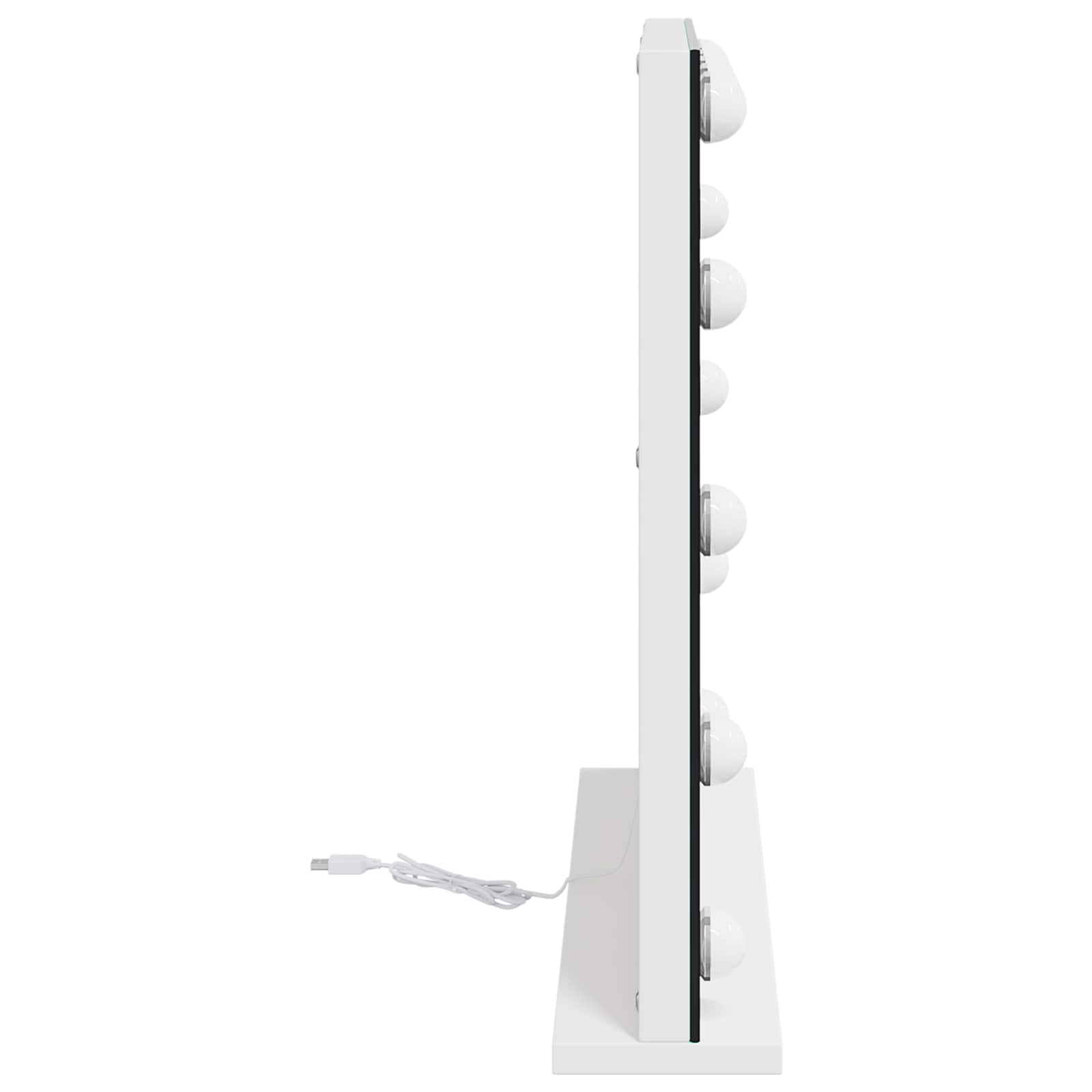 LED Make-up Spiegel Wit 50 x 10 x 44 cm Glas en Staal is nu te koop bij PeponiXL, paradijselijk wonen!