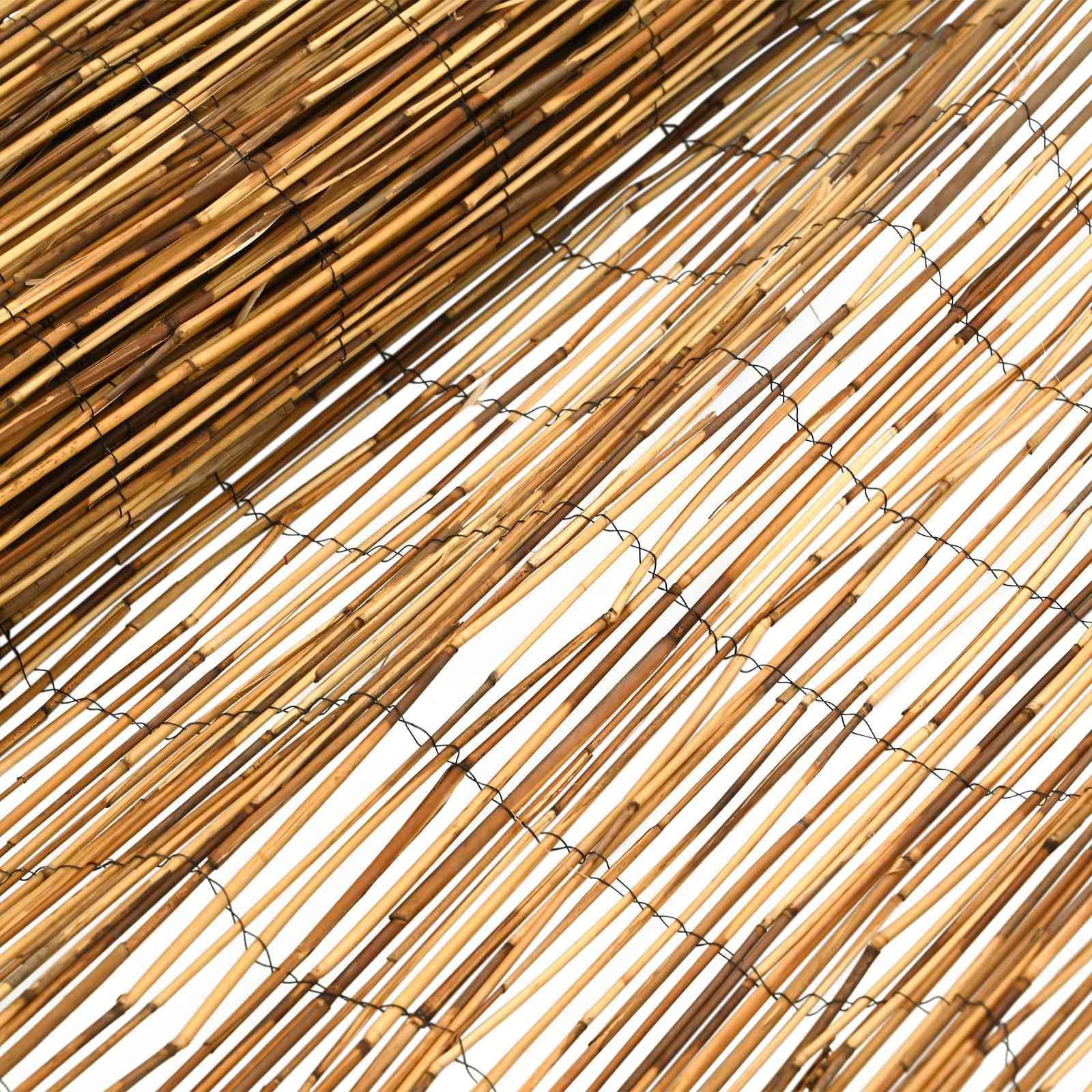 Tuinhek Geë carboniseerd 400 x 100 cm Riet is nu te koop bij PeponiXL, paradijselijk wonen!