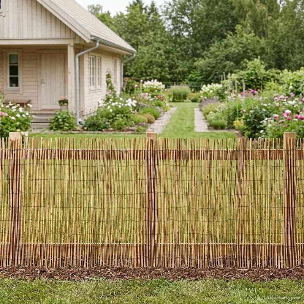 Tuinhek Geë carboniseerd 300 x 100 cm Riet is nu te koop bij PeponiXL, paradijselijk wonen!