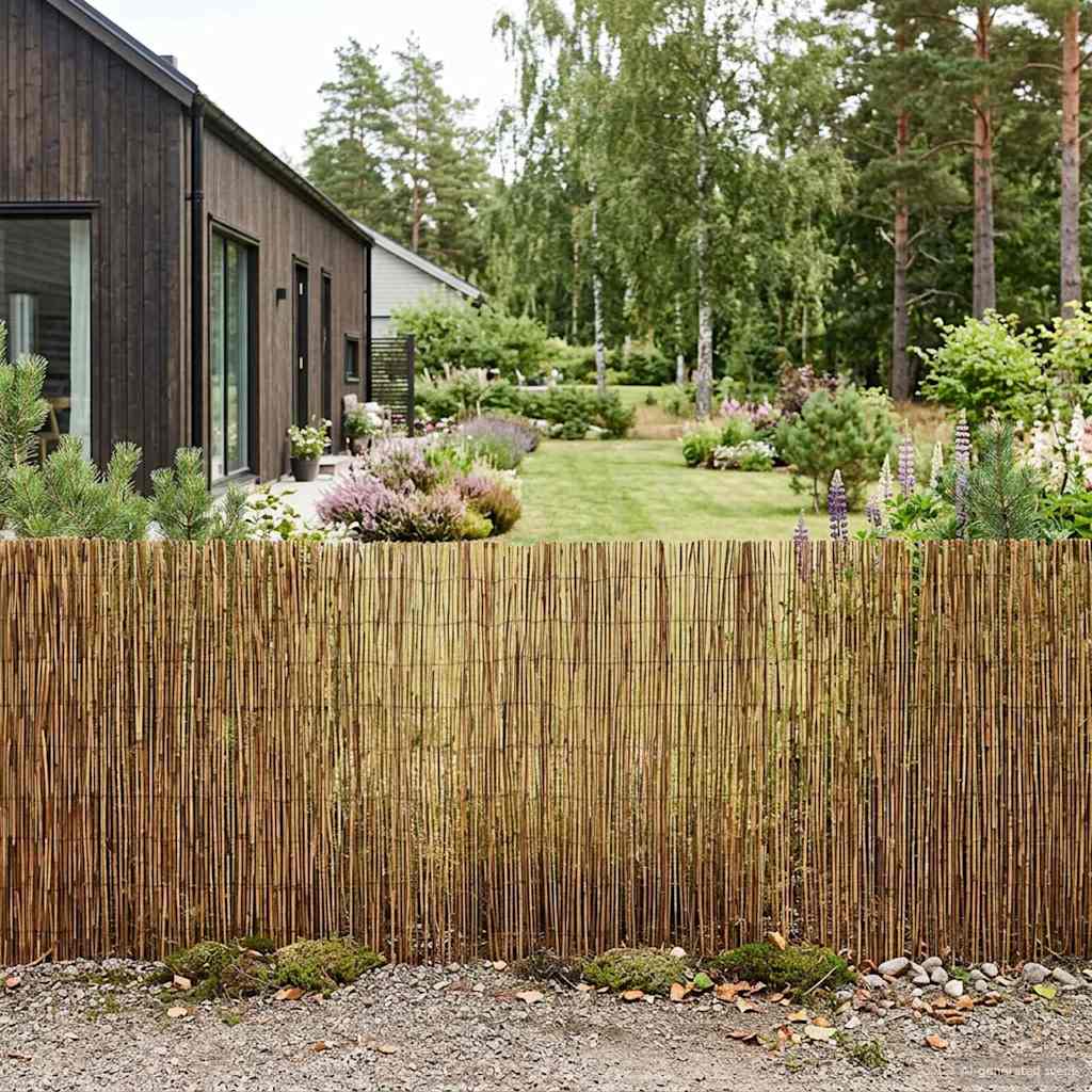 Tuinhek Geë carboniseerd 300 x 90 cm Riet is nu te koop bij PeponiXL, paradijselijk wonen!