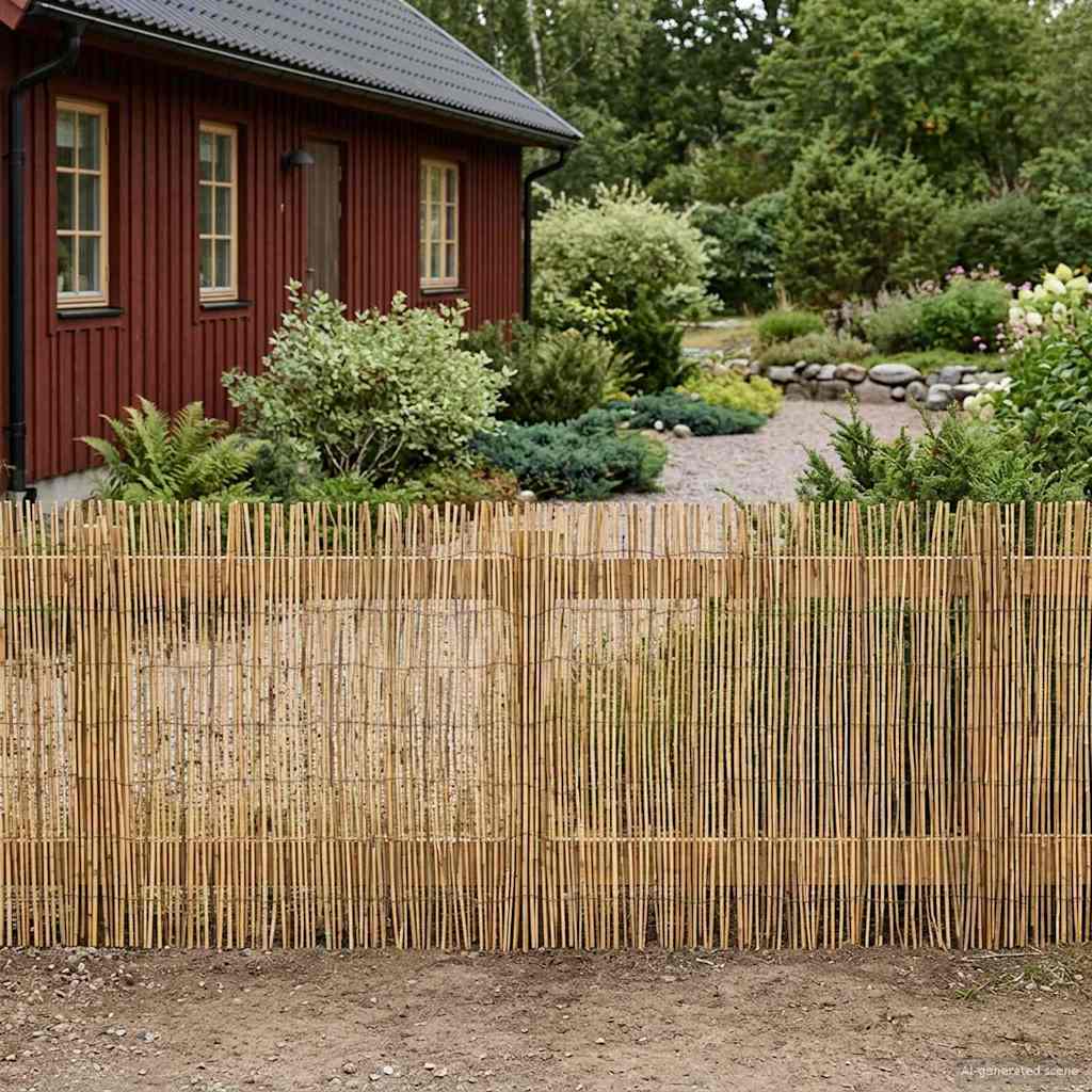 Tuinhek Geë carboniseerd 600 x 80 cm Riet is nu te koop bij PeponiXL, paradijselijk wonen!