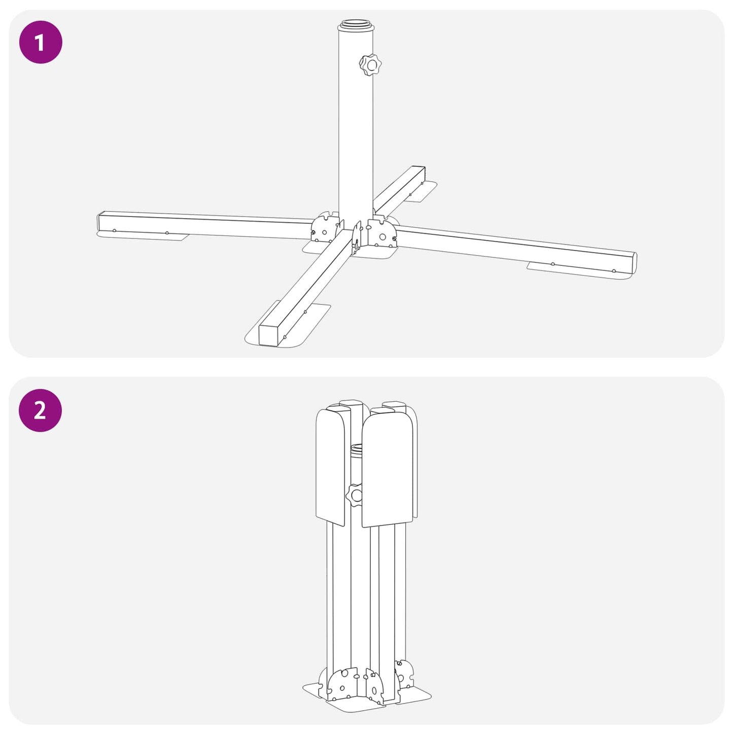 Parasol Stand Wit Staal is nu te koop bij PeponiXL, paradijselijk wonen!