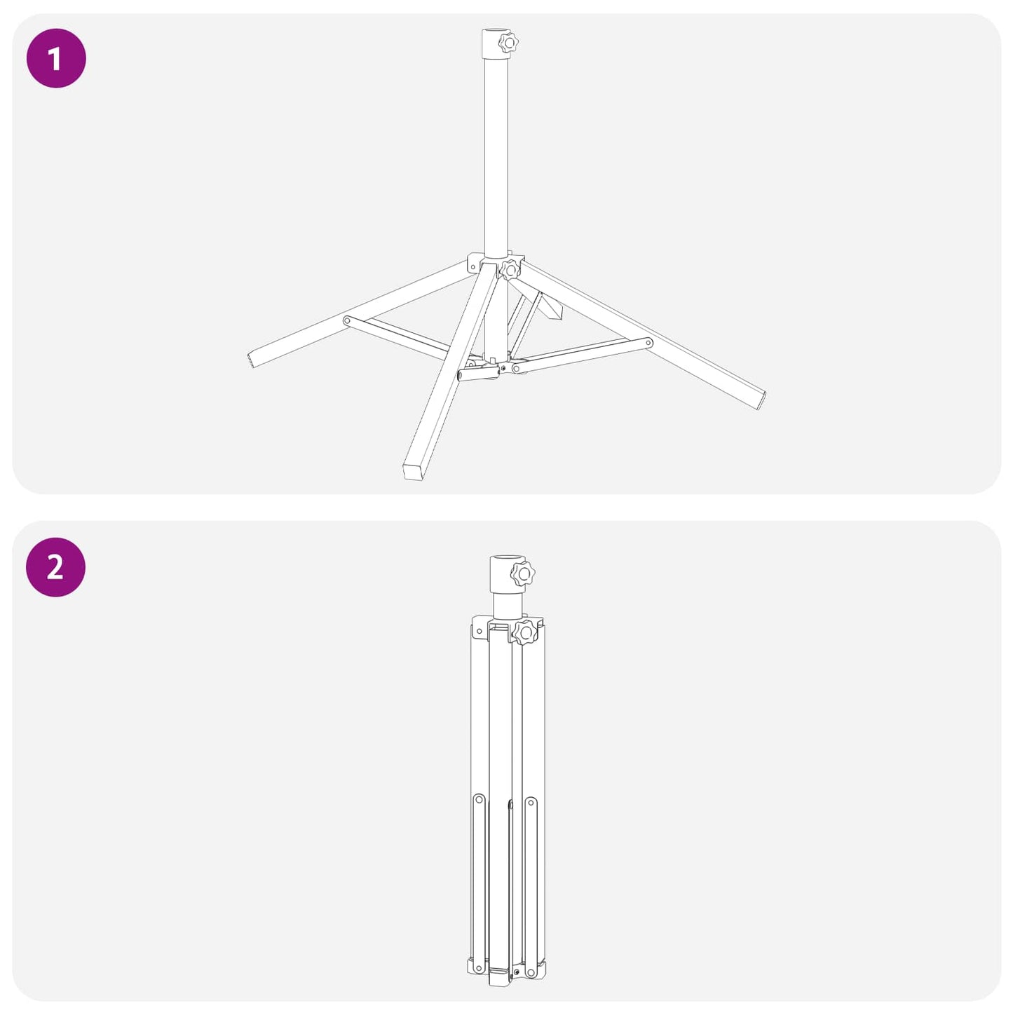 Parasolvoet Wit Staal voor paal van 25-32 mm is nu te koop bij PeponiXL, paradijselijk wonen!