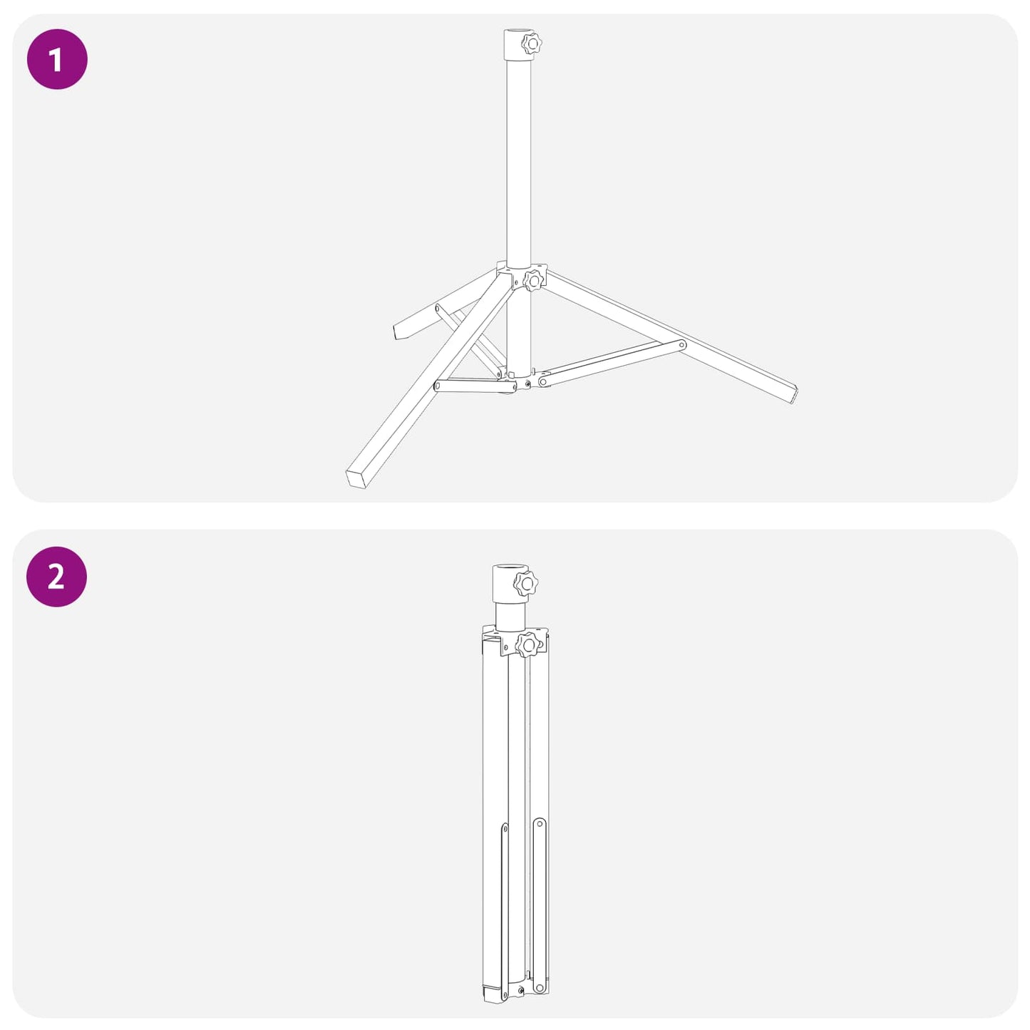 Parasol Stand Wit Staal for 25-32 mm Pole is nu te koop bij PeponiXL, paradijselijk wonen!