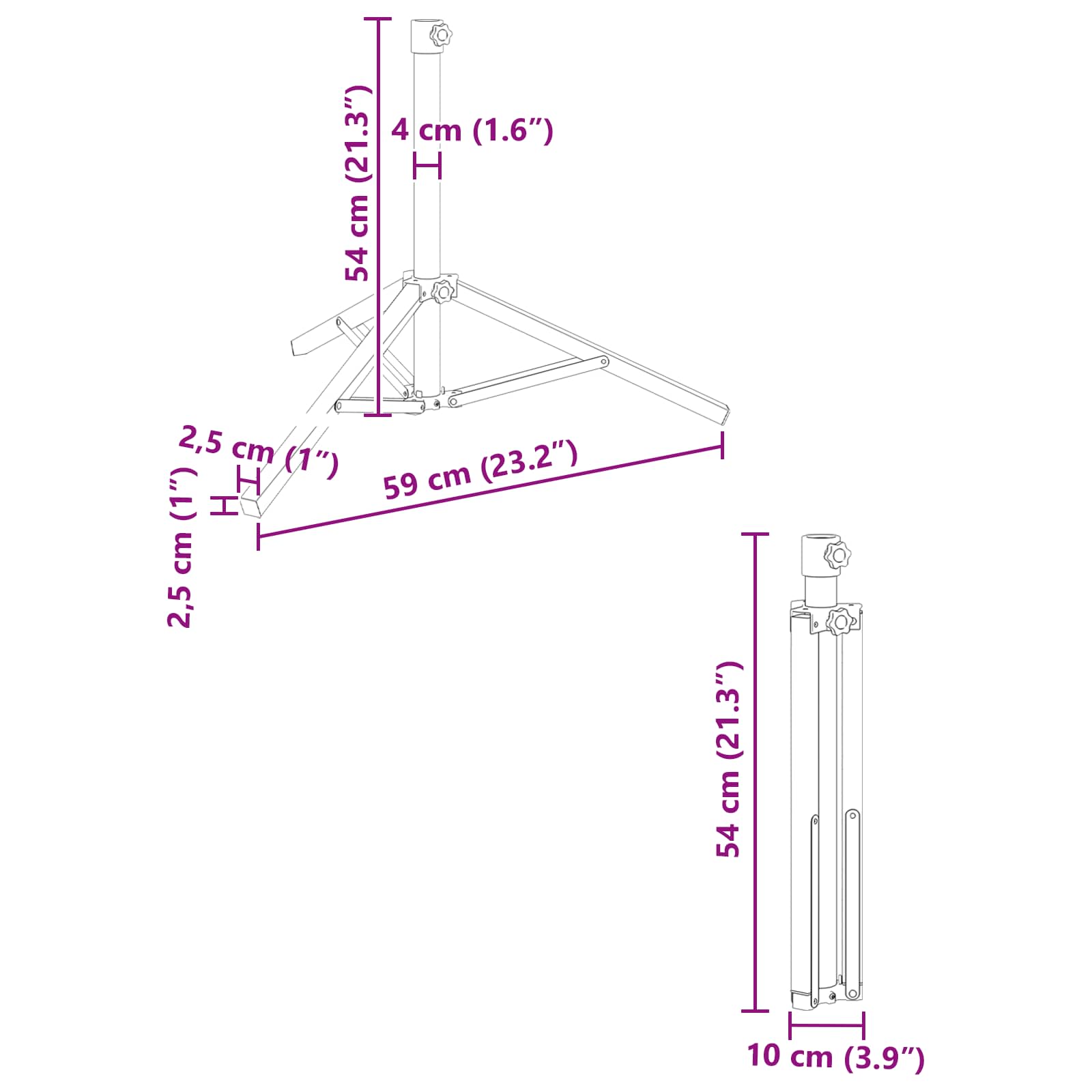 Parasol Stand Wit Staal for 25-32 mm Pole is nu te koop bij PeponiXL, paradijselijk wonen!