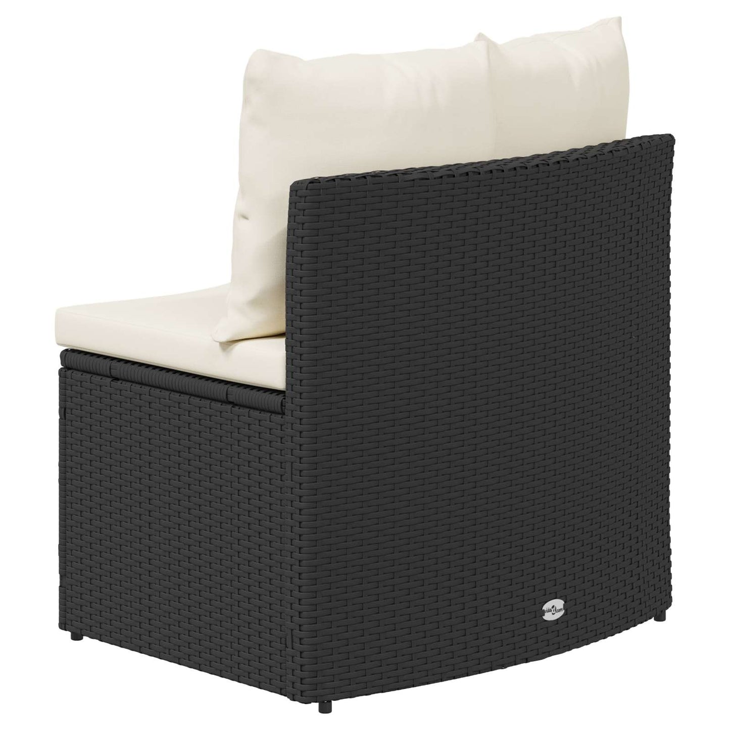 Bankstel 2 pcs Zwart Massief Acacia Hout en Poly Rattan is nu te koop bij PeponiXL, paradijselijk wonen!