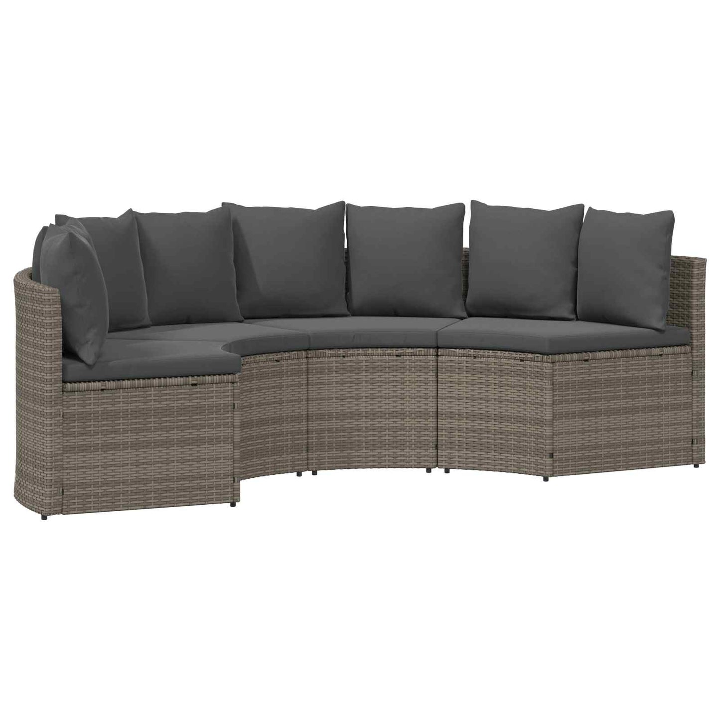 Bankstel 2 pcs Grijs Massief Acacia Hout en Poly Rattan is nu te koop bij PeponiXL, paradijselijk wonen!
