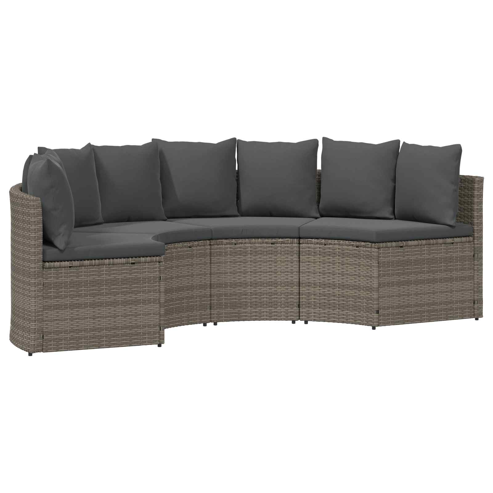 Bankstel 2 pcs Grijs Massief Acacia Hout en Poly Rattan is nu te koop bij PeponiXL, paradijselijk wonen!
