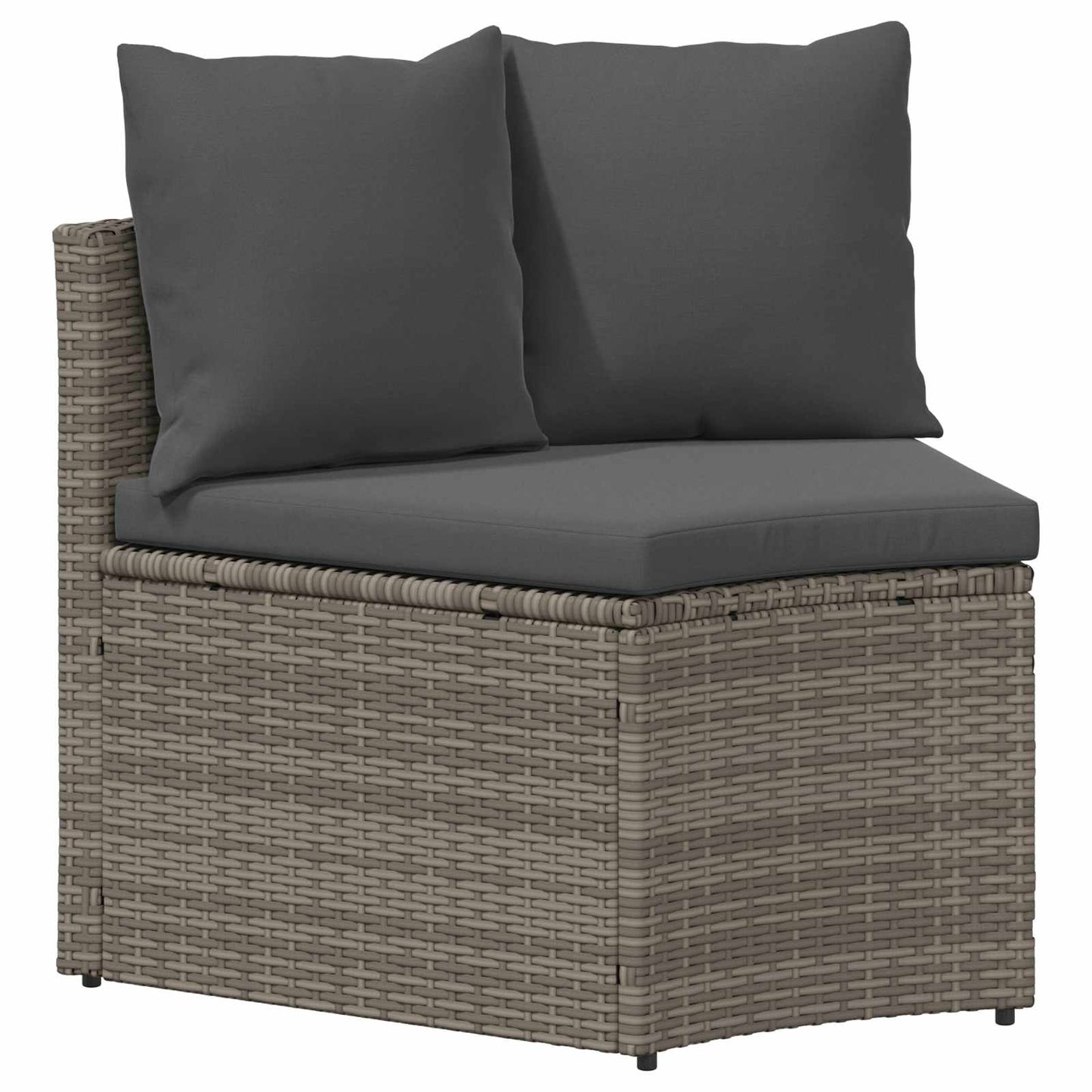 Bankstel 2 pcs Grijs Massief Acacia Hout en Poly Rattan is nu te koop bij PeponiXL, paradijselijk wonen!