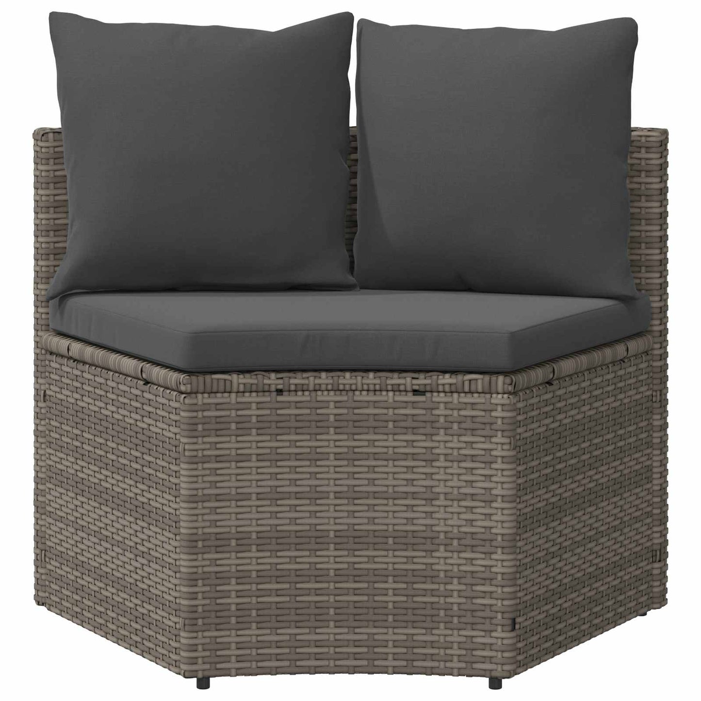 Bankstel 2 pcs Grijs Massief Acacia Hout en Poly Rattan is nu te koop bij PeponiXL, paradijselijk wonen!