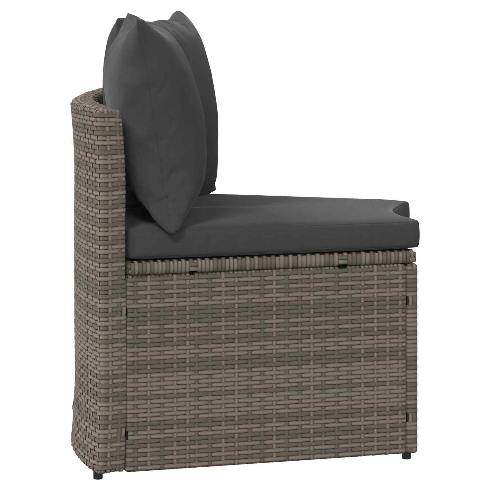 Bankstel 2 pcs Grijs Massief Acacia Hout en Poly Rattan is nu te koop bij PeponiXL, paradijselijk wonen!