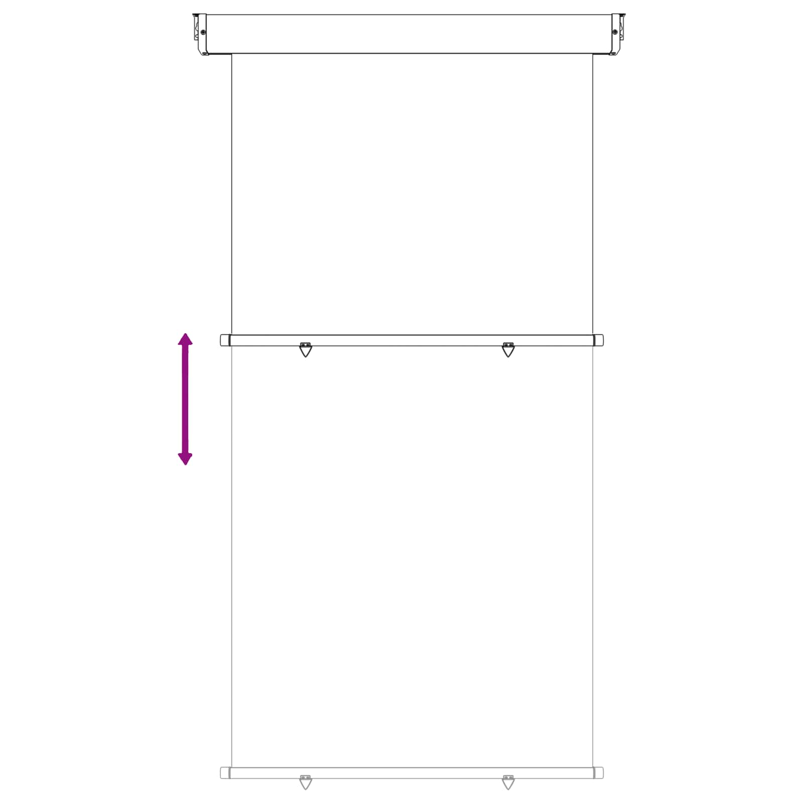 Zijscherm Balkon 117 x 250 cm 100% polyester ijzer staal is nu te koop bij PeponiXL, paradijselijk wonen!