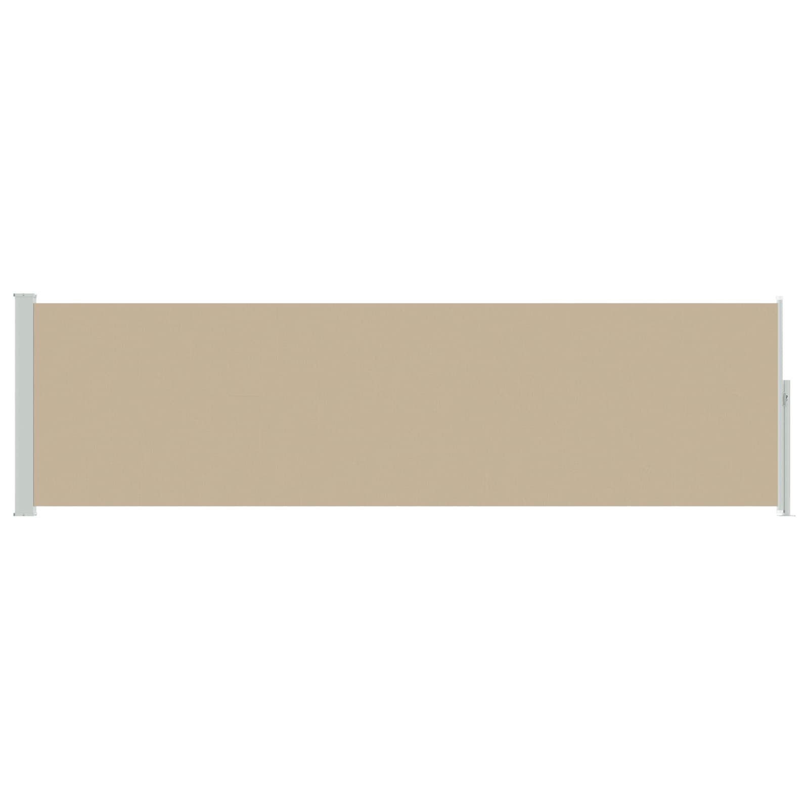 Uittrekbaar Zijscherm 120 x 300 cm Polyester Rechthoekig Beige is nu te koop bij PeponiXL, paradijselijk wonen!