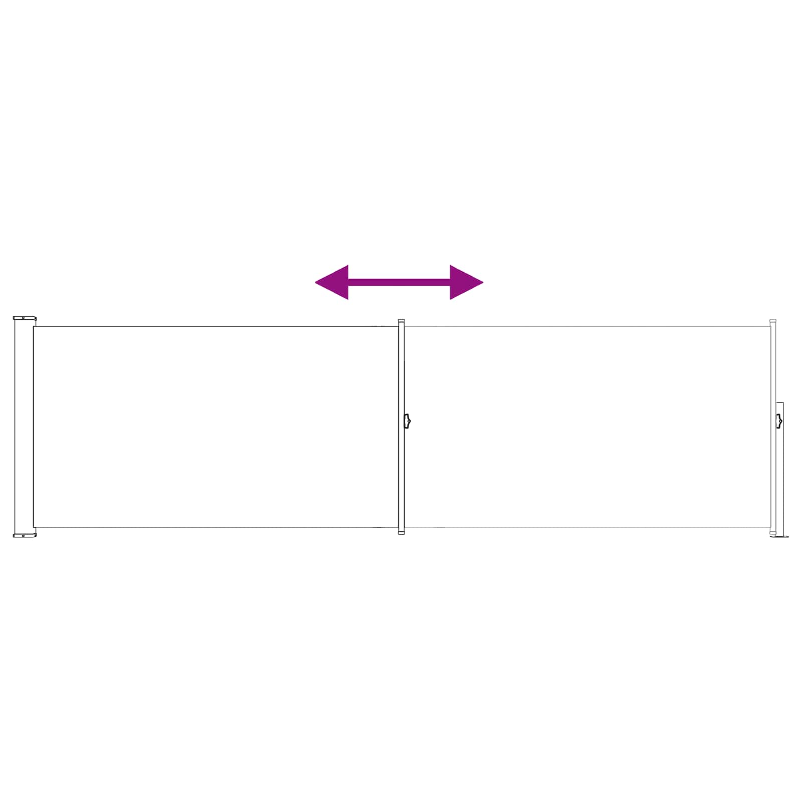 Uittrekbaar Zijscherm 120 x 300 cm Polyester Rechthoekig Beige is nu te koop bij PeponiXL, paradijselijk wonen!