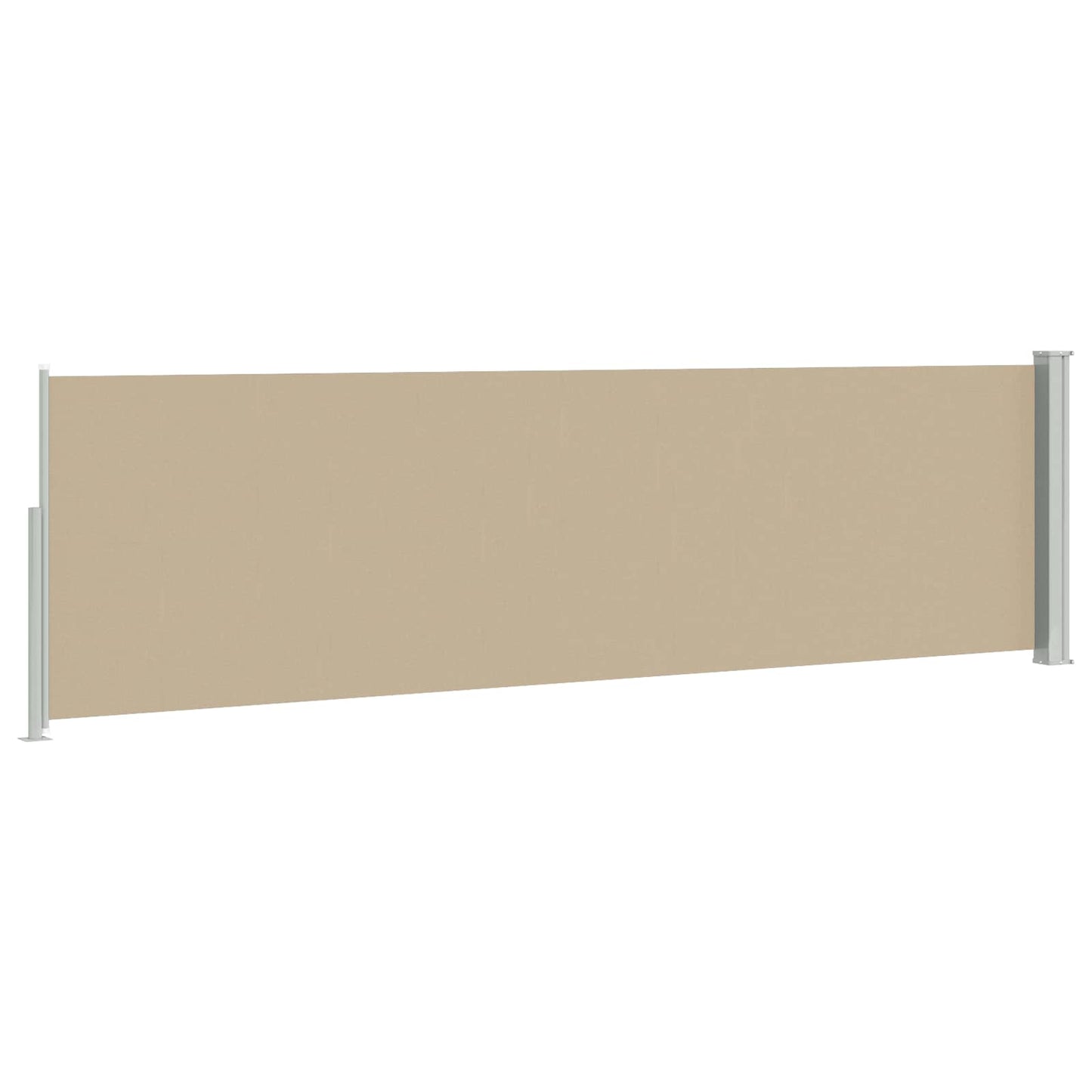Uittrekbaar Zijscherm 117 x 500 cm Polyester Rechthoekig Beige is nu te koop bij PeponiXL, paradijselijk wonen!