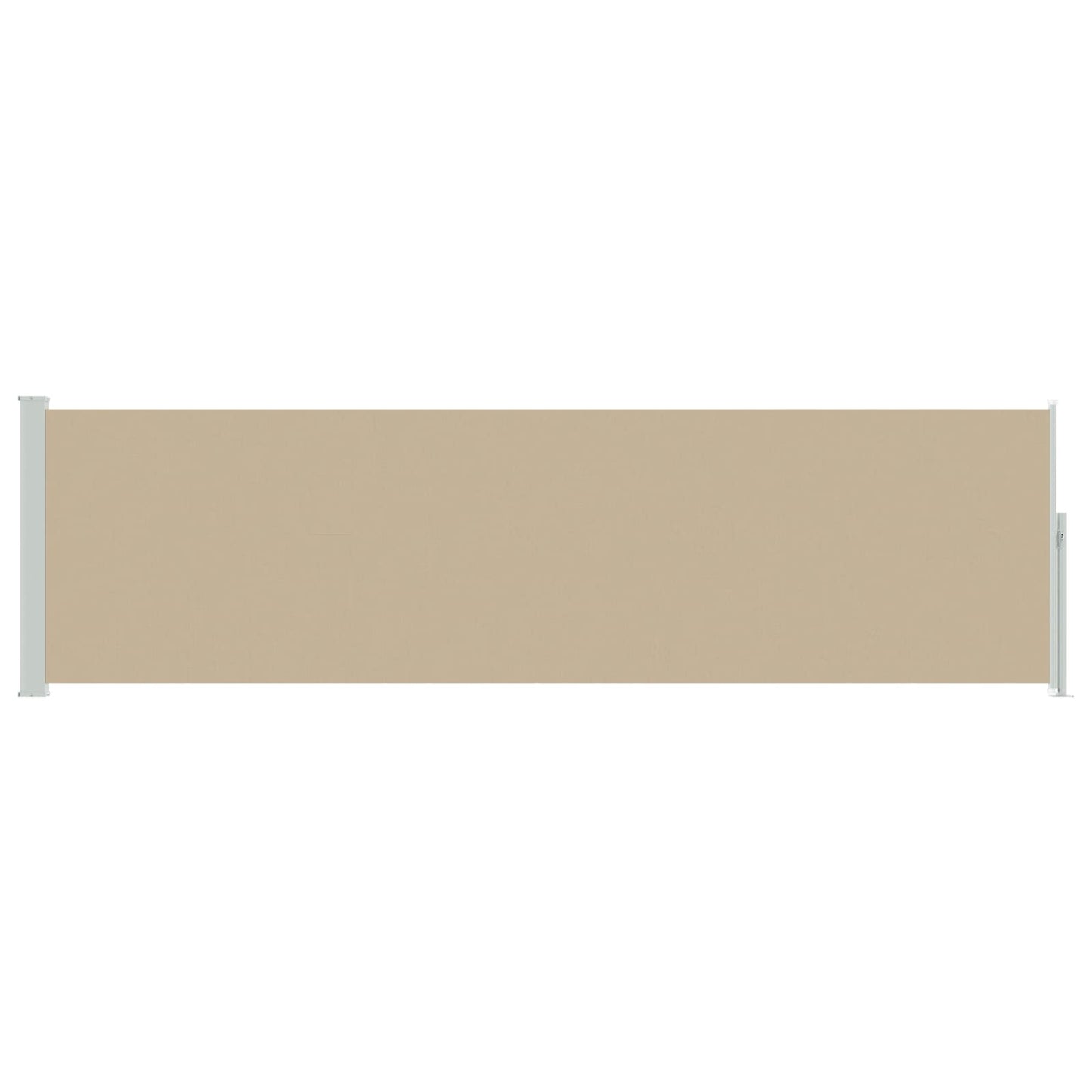 Uittrekbaar Zijscherm 117 x 500 cm Polyester Rechthoekig Beige is nu te koop bij PeponiXL, paradijselijk wonen!