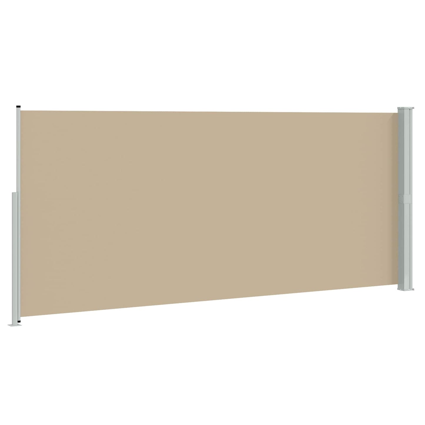Uittrekbaar Zijscherm 180 x 600 cm Polyester Rechthoekig Beige is nu te koop bij PeponiXL, paradijselijk wonen!