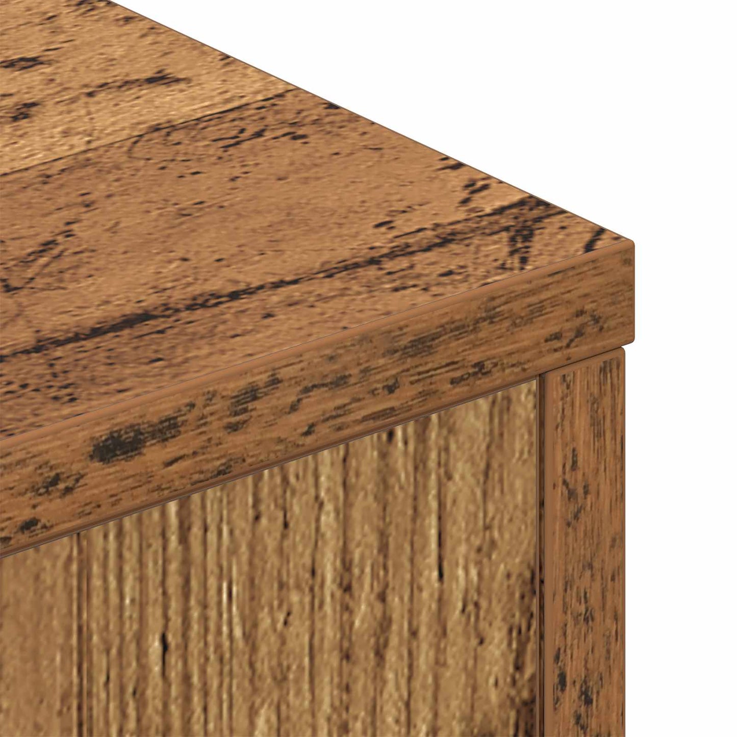 Hoofdbord met opbergruimte en LED Oud hout 160 cm Bewerkt hout is nu te koop bij PeponiXL, paradijselijk wonen!