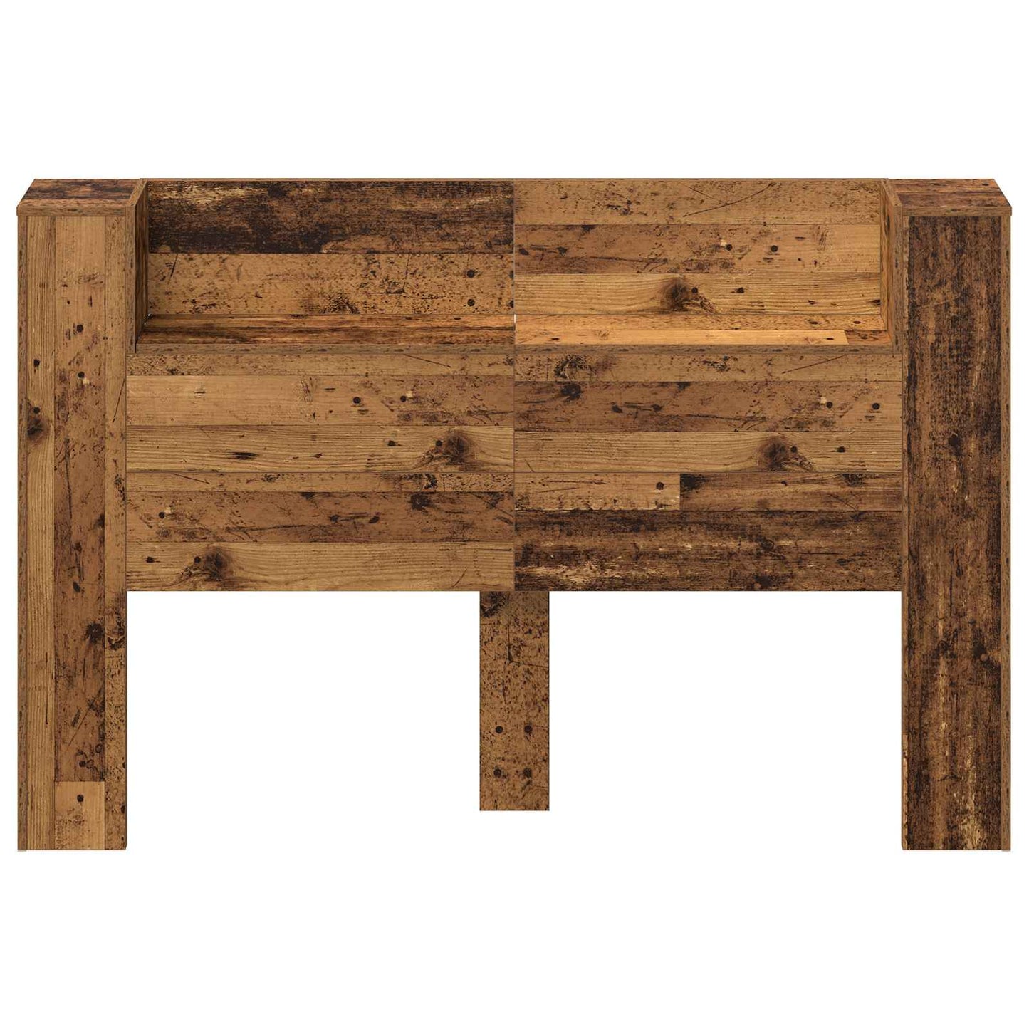Hoofdbord met opbergruimte en LED Oud hout 160 cm Bewerkt hout is nu te koop bij PeponiXL, paradijselijk wonen!