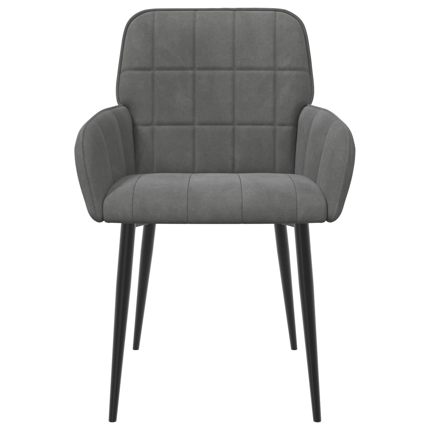 Eettafelstoelen 4 pcs fluweel Donkergrijs 57 x 50 x 85 cm is nu te koop bij PeponiXL, paradijselijk wonen!